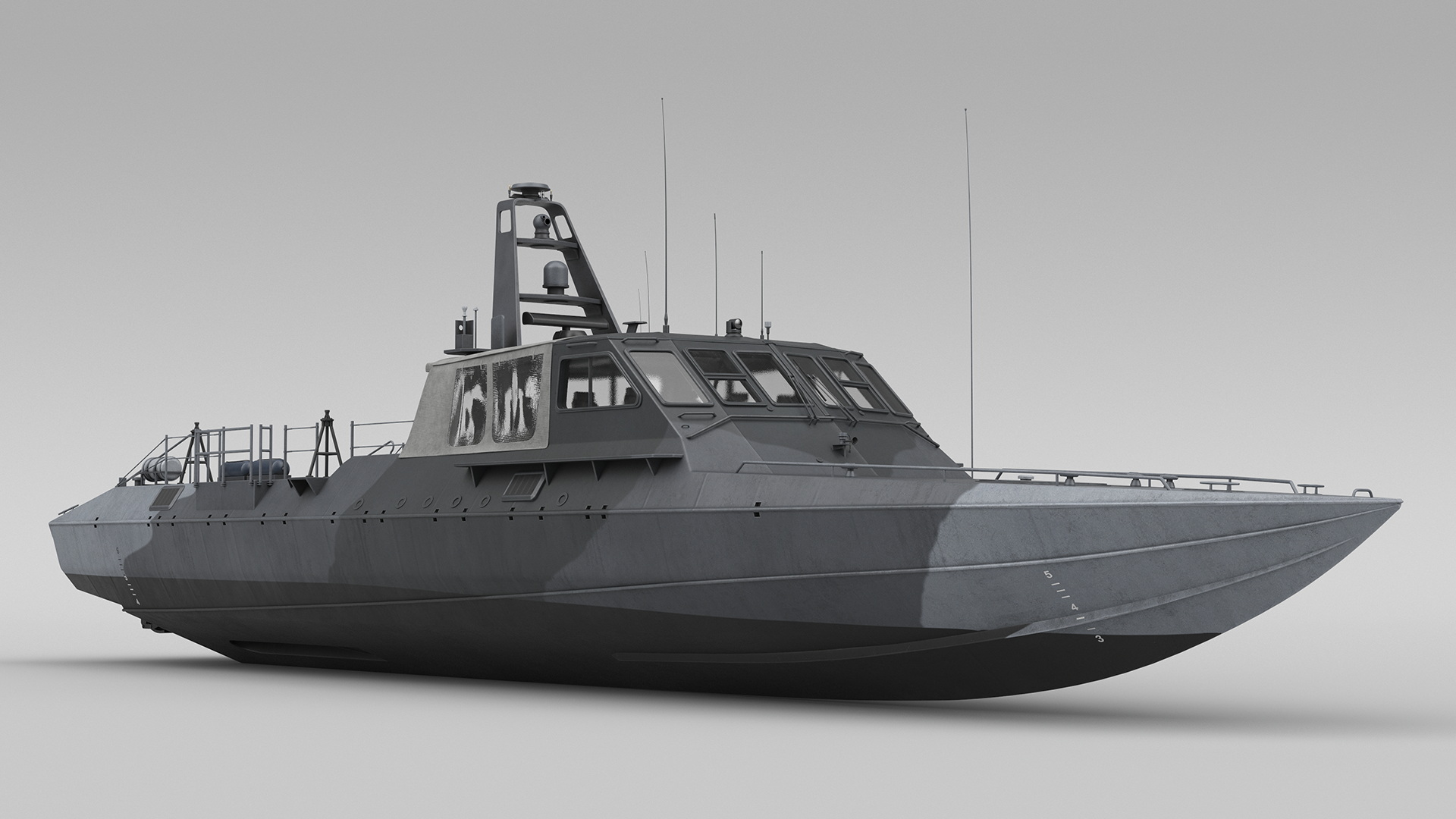 3D model Military Boat Mark V Camo Dark