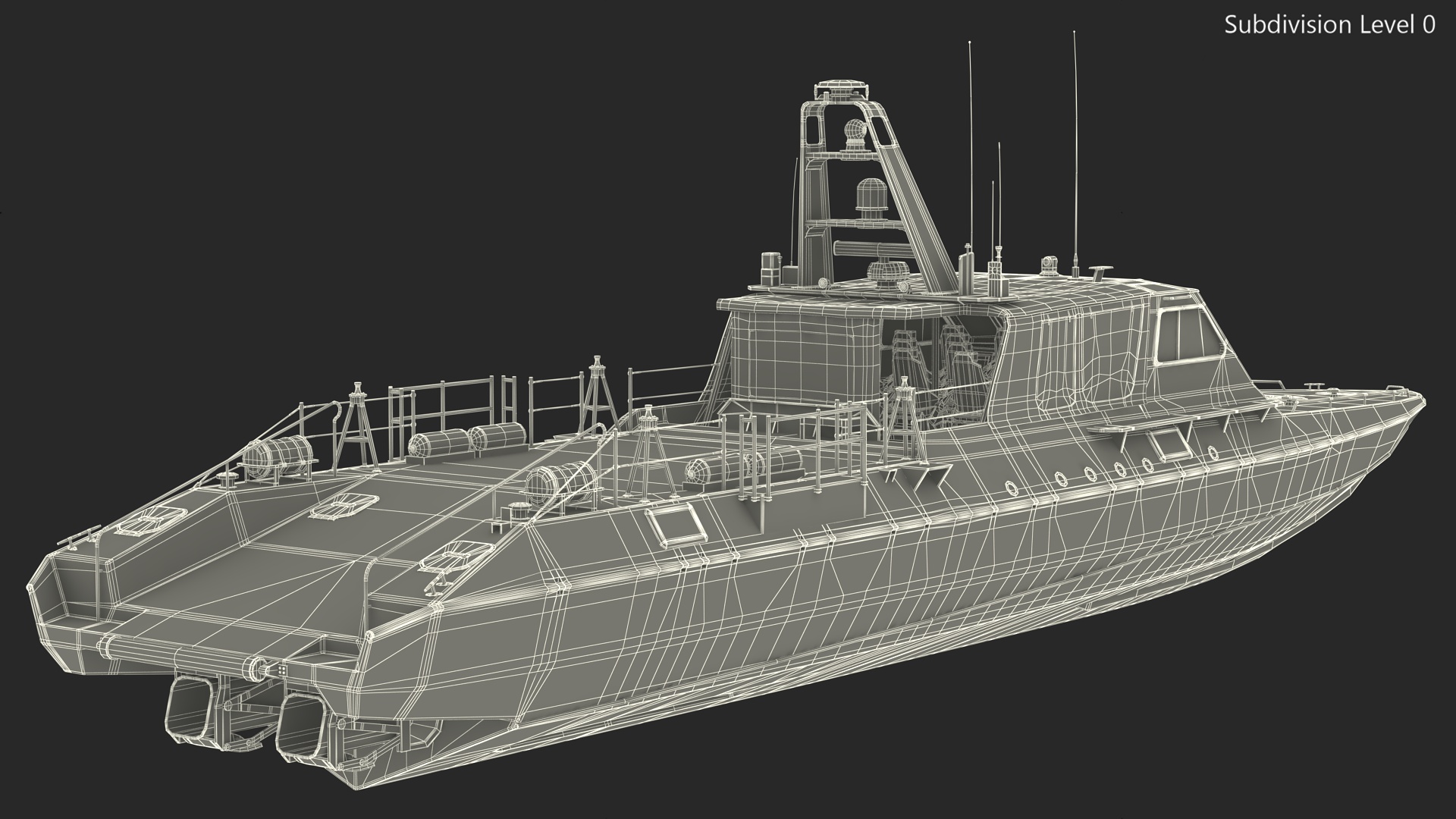 3D model Military Boat Mark V Camo Dark