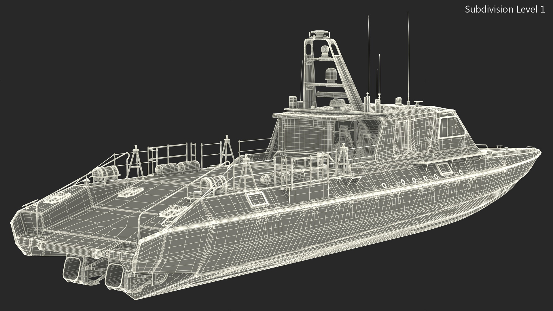 3D model Military Boat Mark V Camo Dark