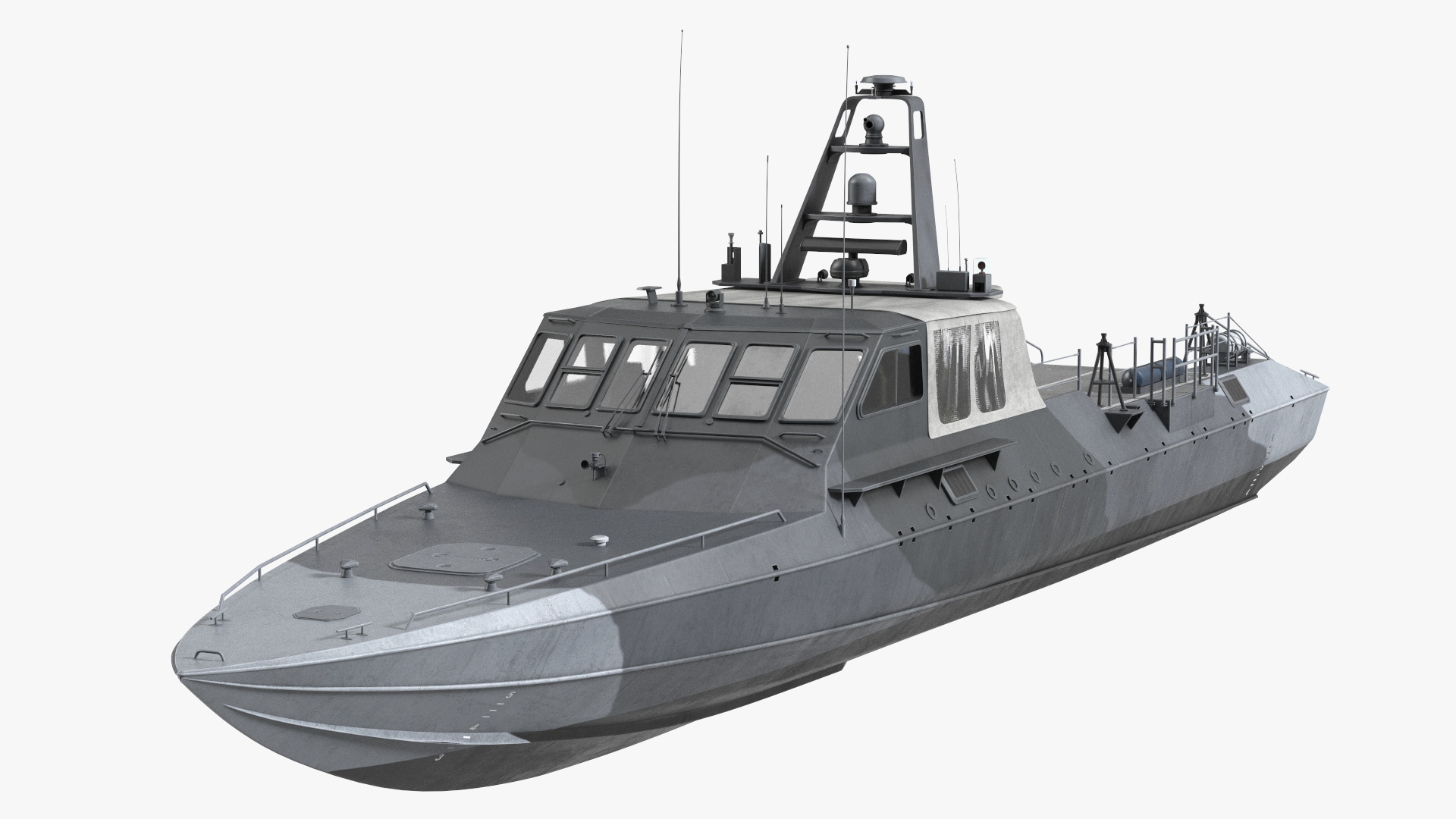 3D model Military Boat Mark V Camo Dark