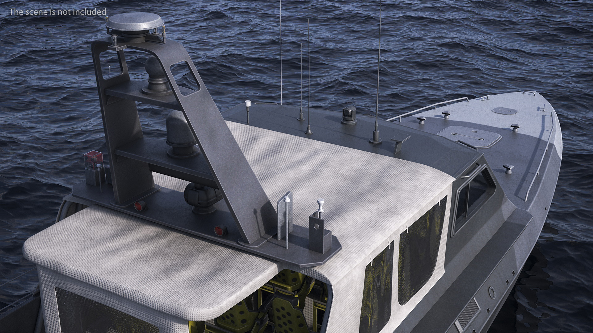 3D model Military Boat Mark V Camo Dark