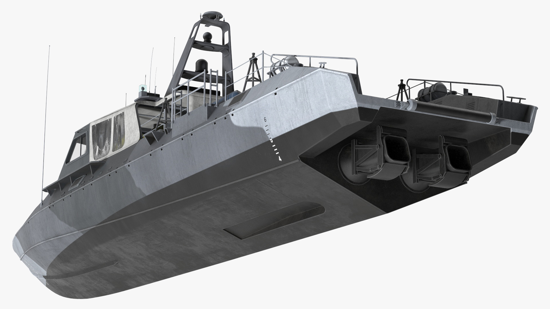 3D model Military Boat Mark V Camo Dark