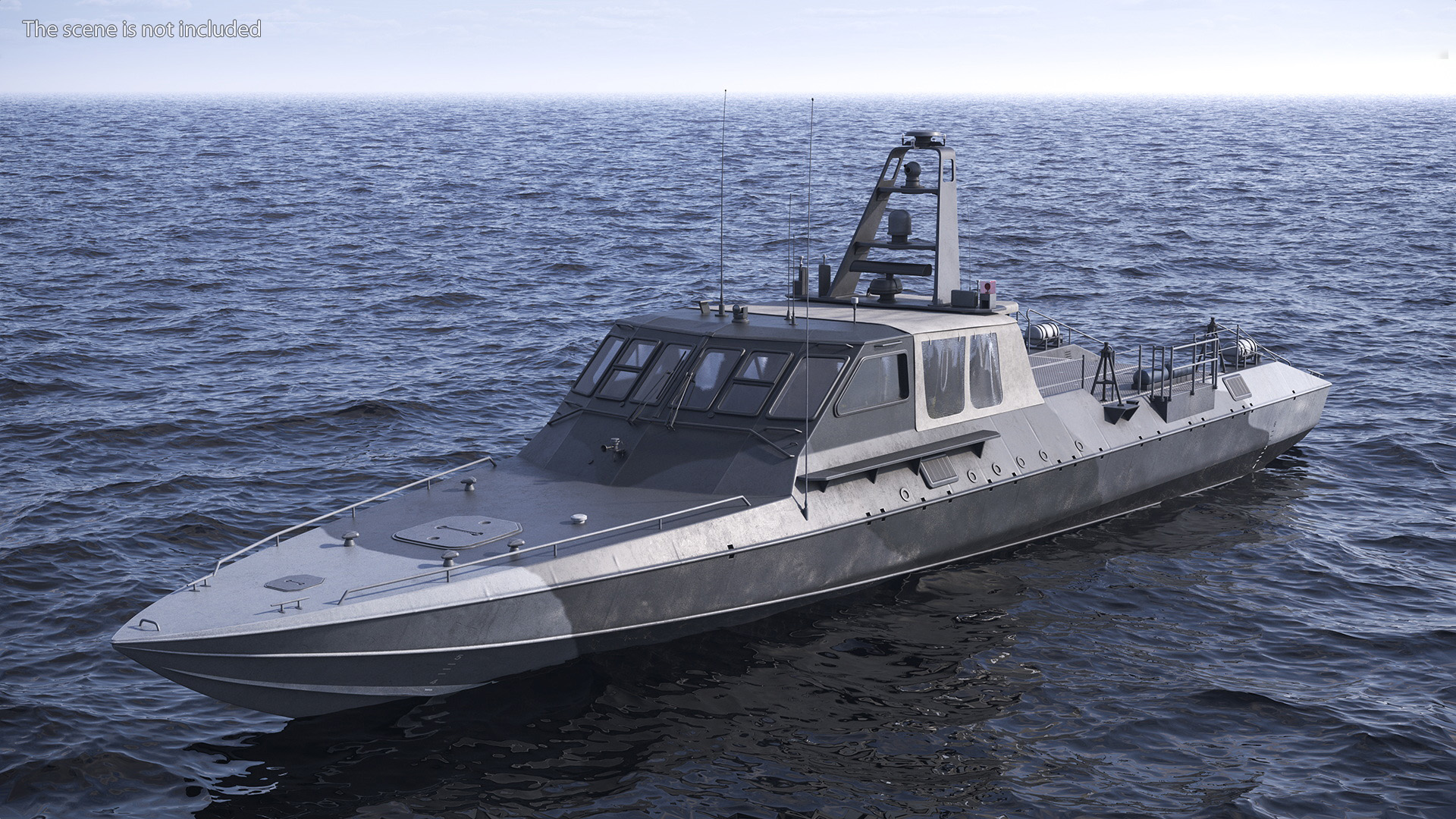 3D model Military Boat Mark V Camo Dark