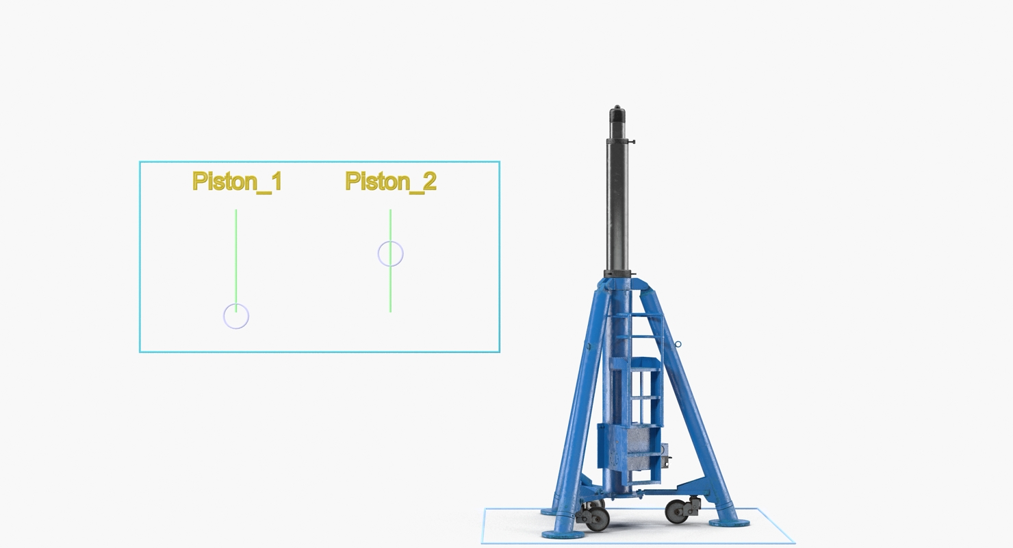 Aircraft Tripod Jack Rigged 3D