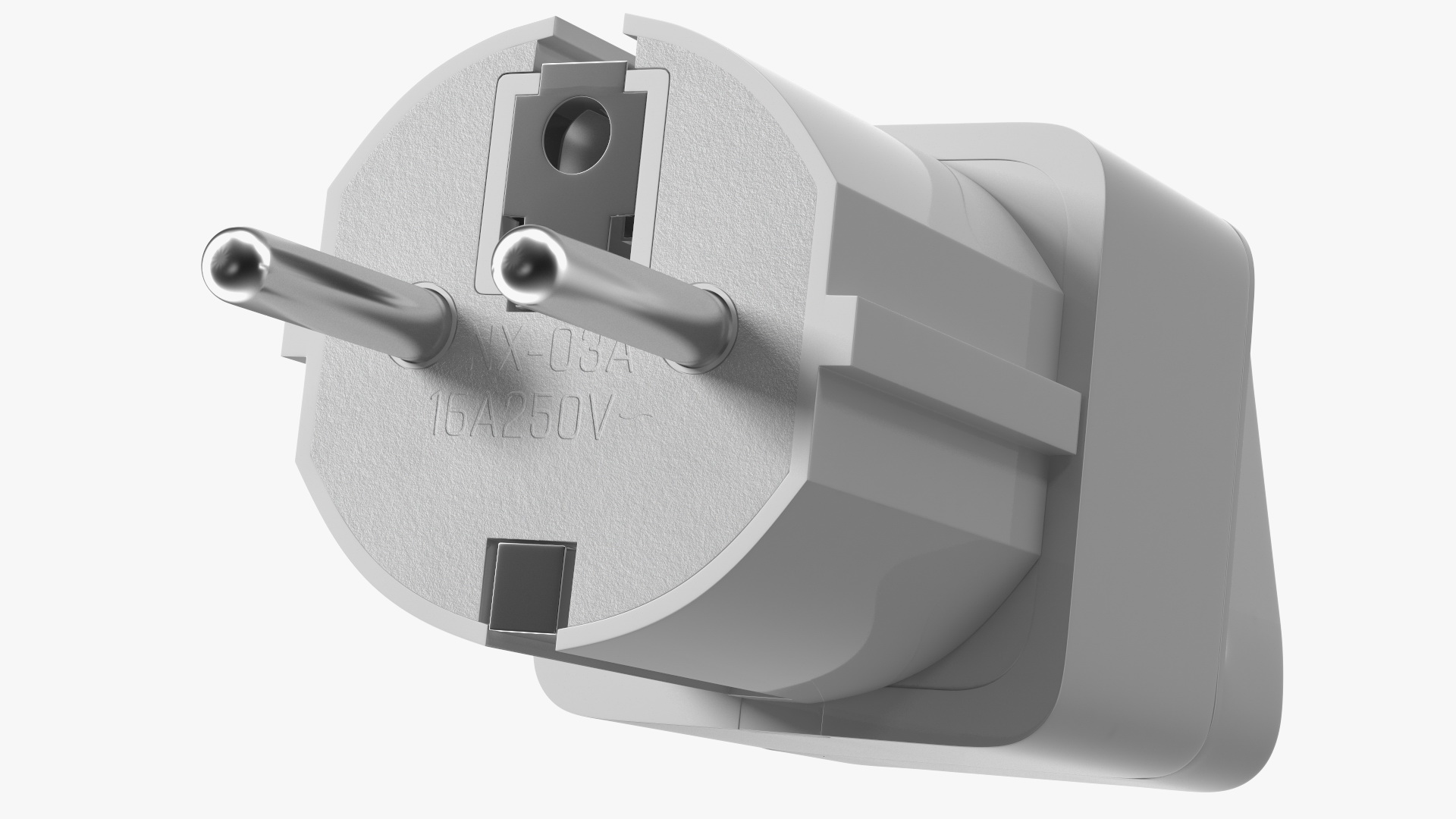 Type E F Universal Plug Adapter White 3D