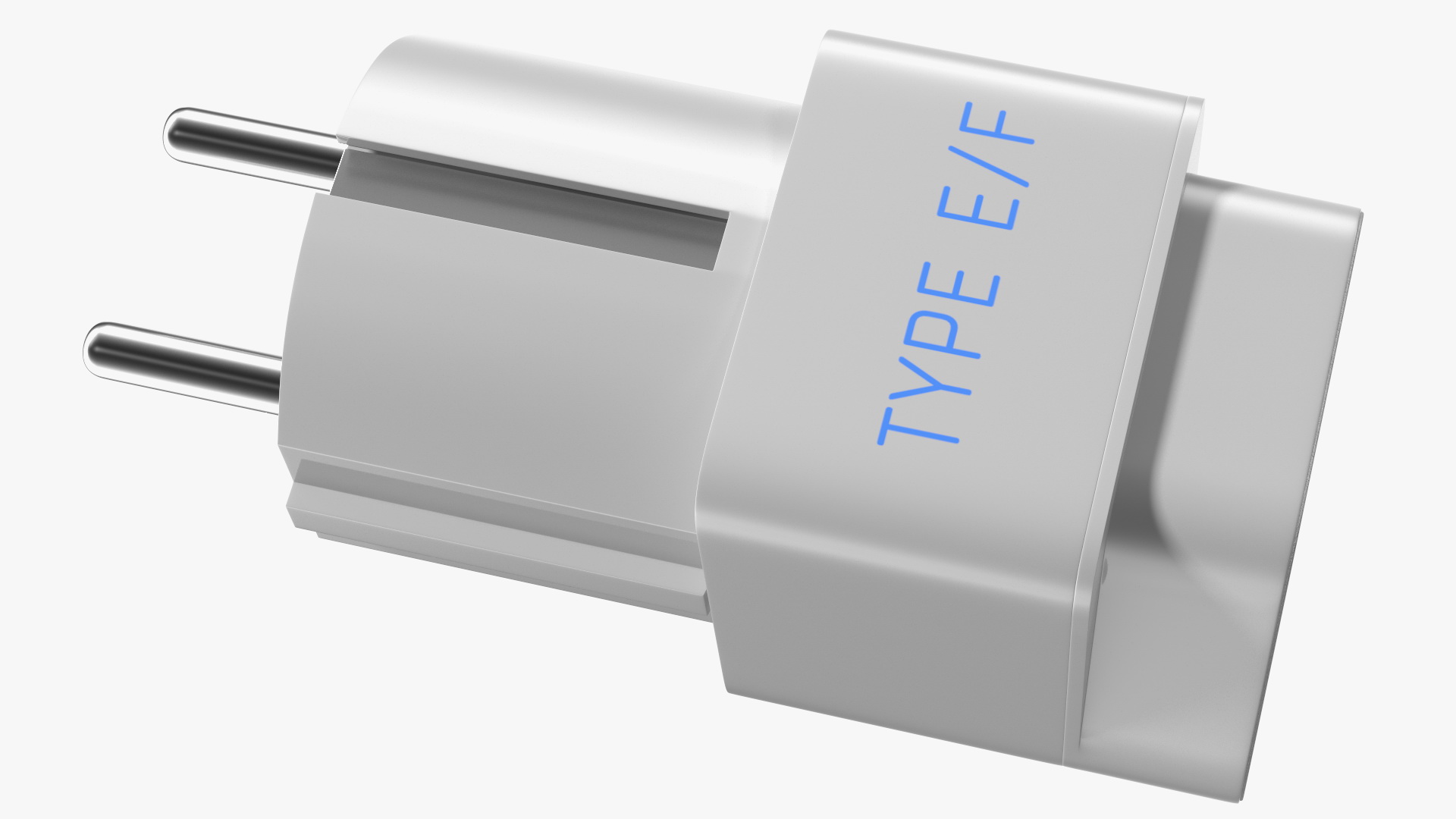 Type E F Universal Plug Adapter White 3D