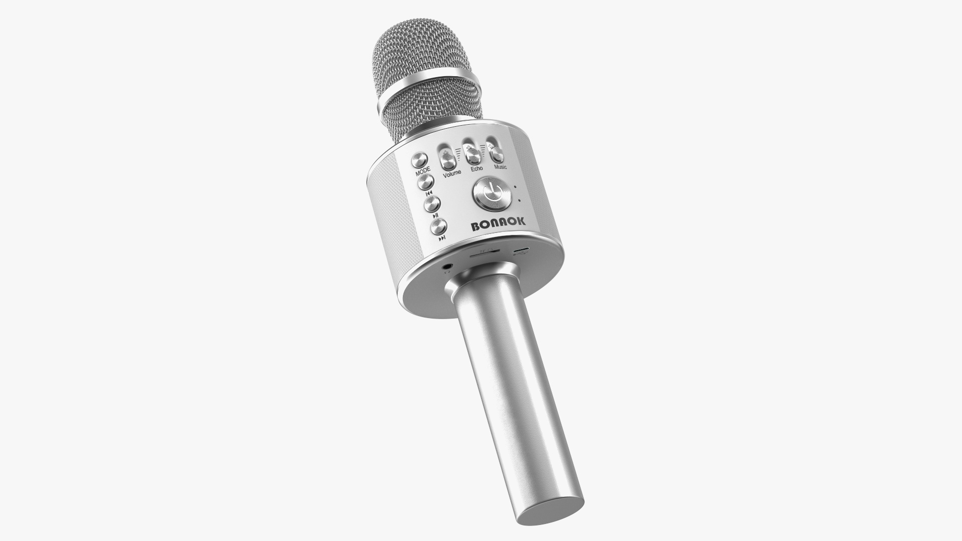 3D model Wireless Microphone Bonaok for Karaoke Silver
