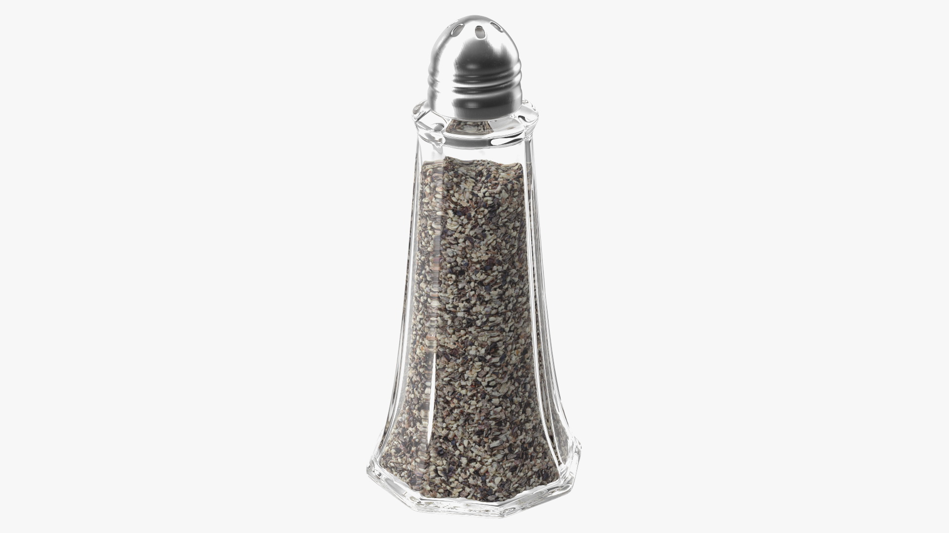 Tall Glass Body Pepper Shaker 3D model