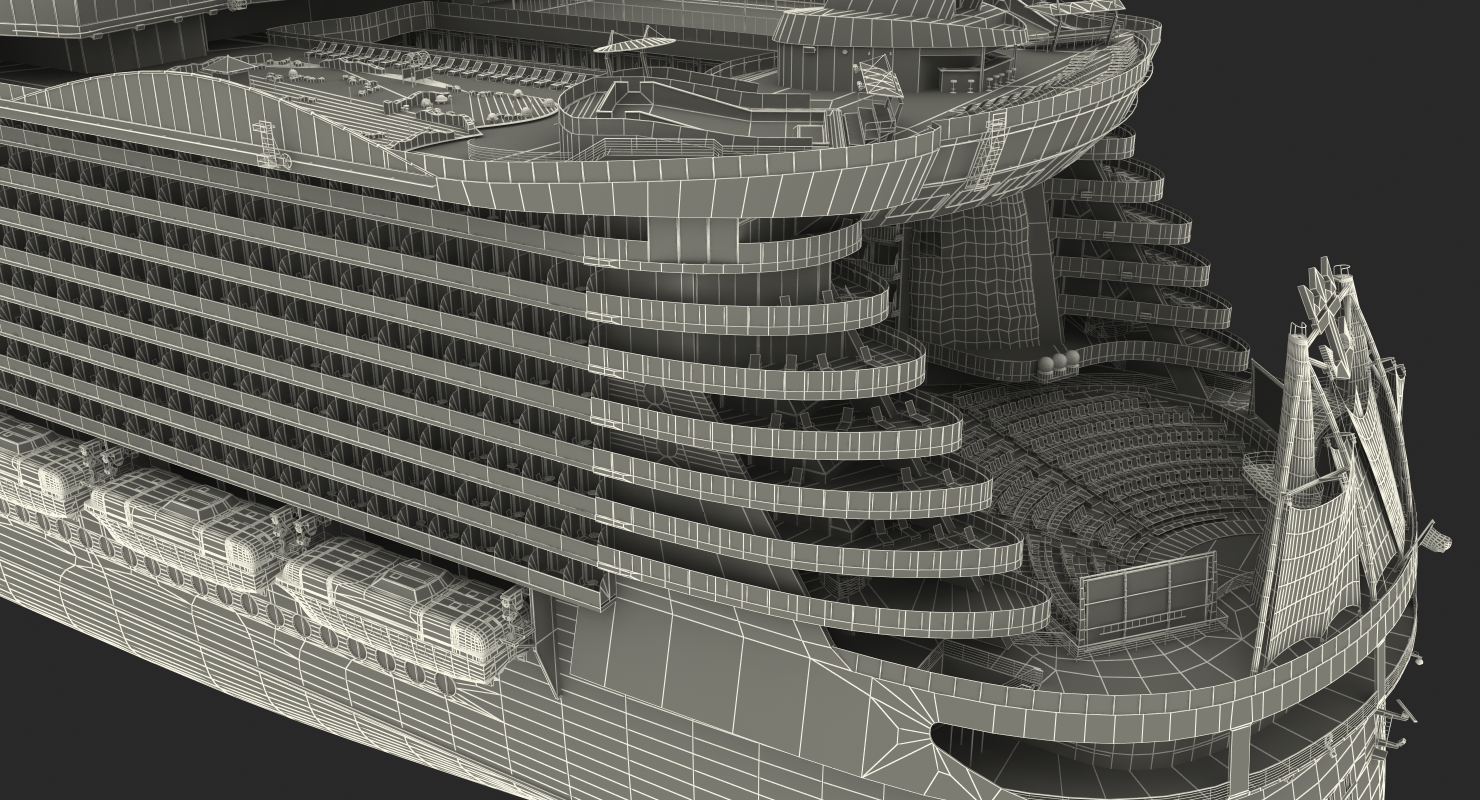 3D Oasis Class Cruise Ship Oasis of The Seas