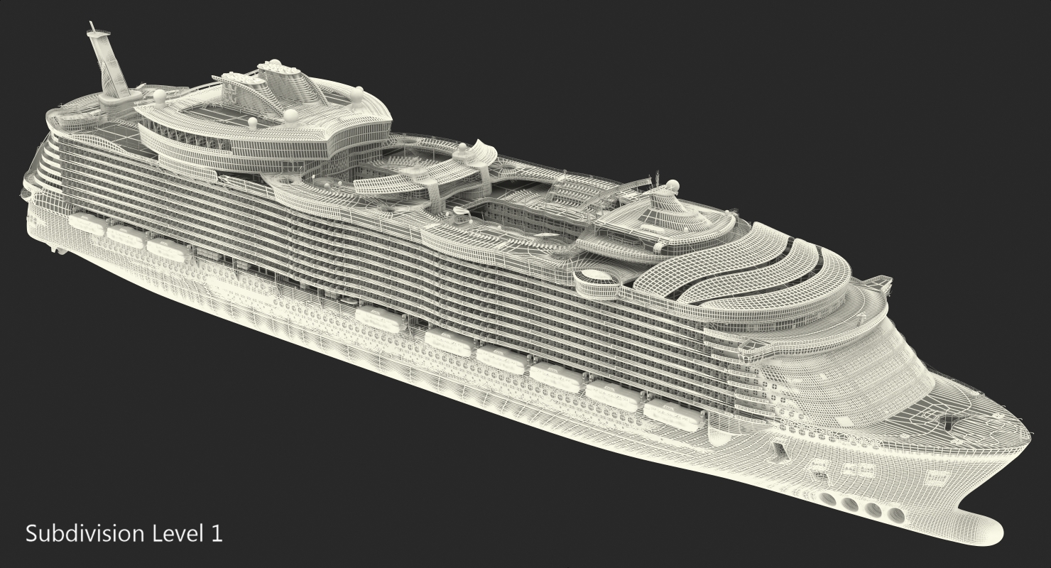 3D Oasis Class Cruise Ship Oasis of The Seas