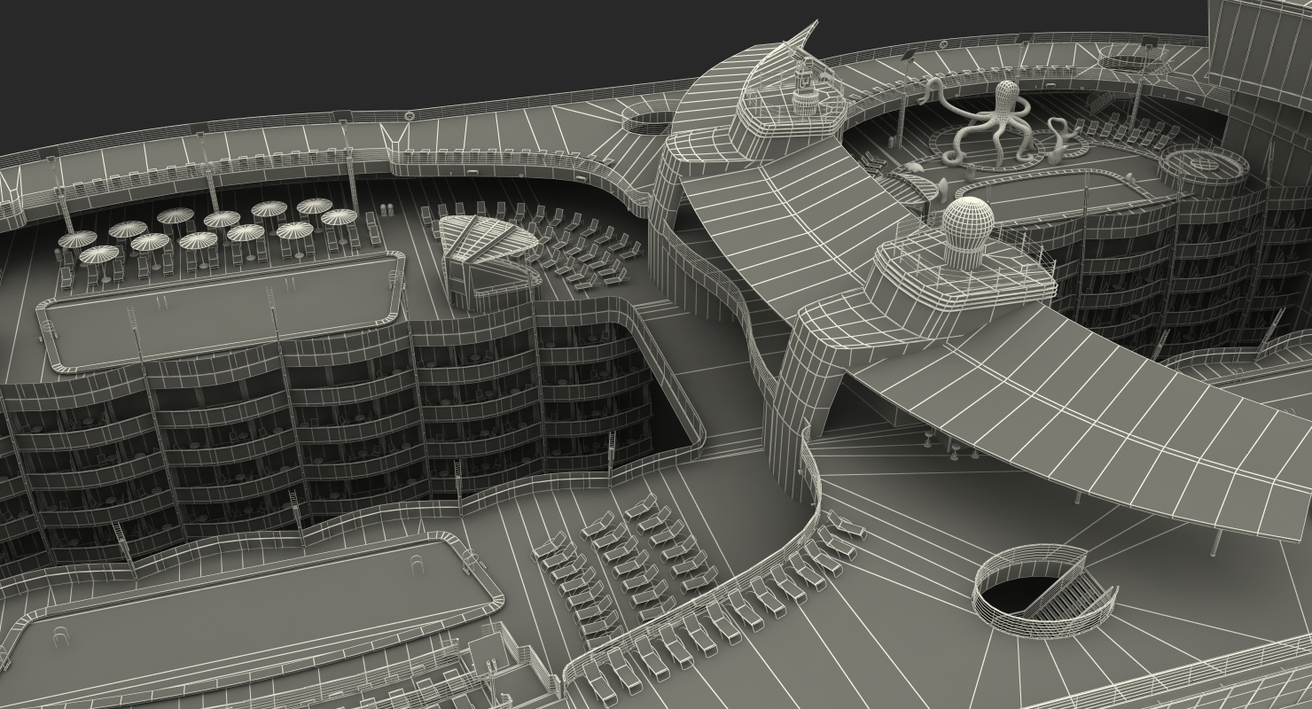 3D Oasis Class Cruise Ship Oasis of The Seas