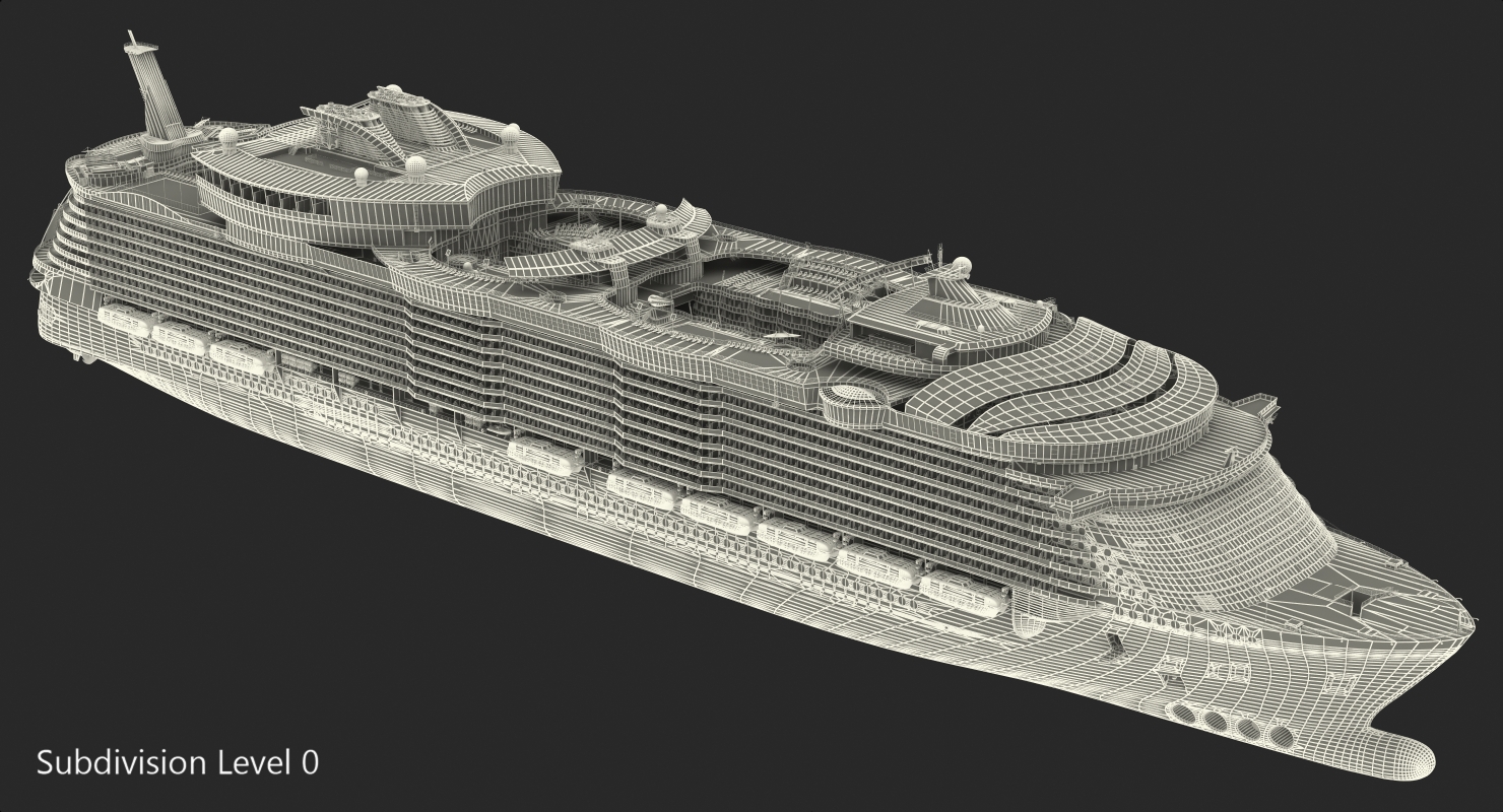 3D Oasis Class Cruise Ship Oasis of The Seas