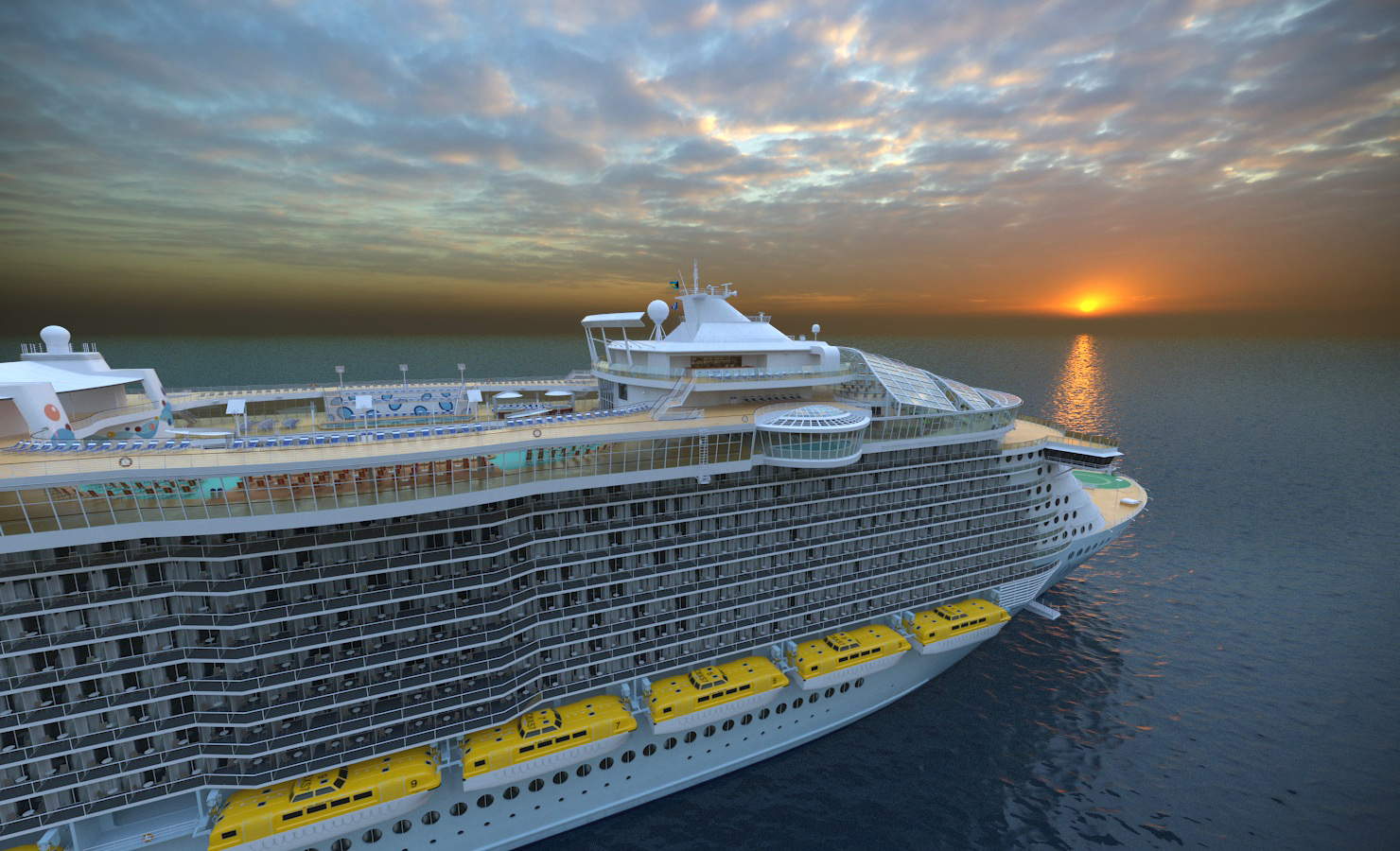 3D Oasis Class Cruise Ship Oasis of The Seas