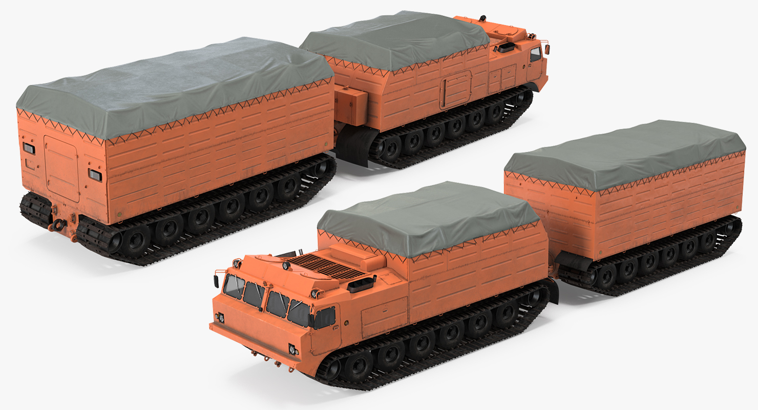 Multi Purpose Articulated Tracked Vehicle Vityaz DT 30 3D model