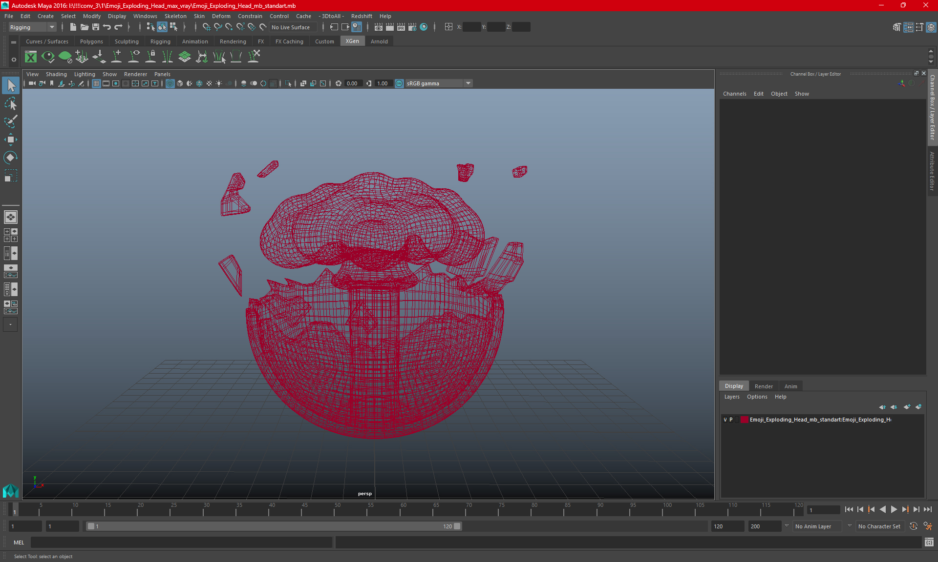 3D model Emoji Exploding Head