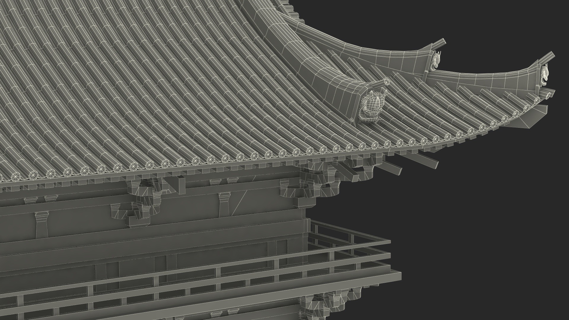 3D model Buddhist Temple Gate