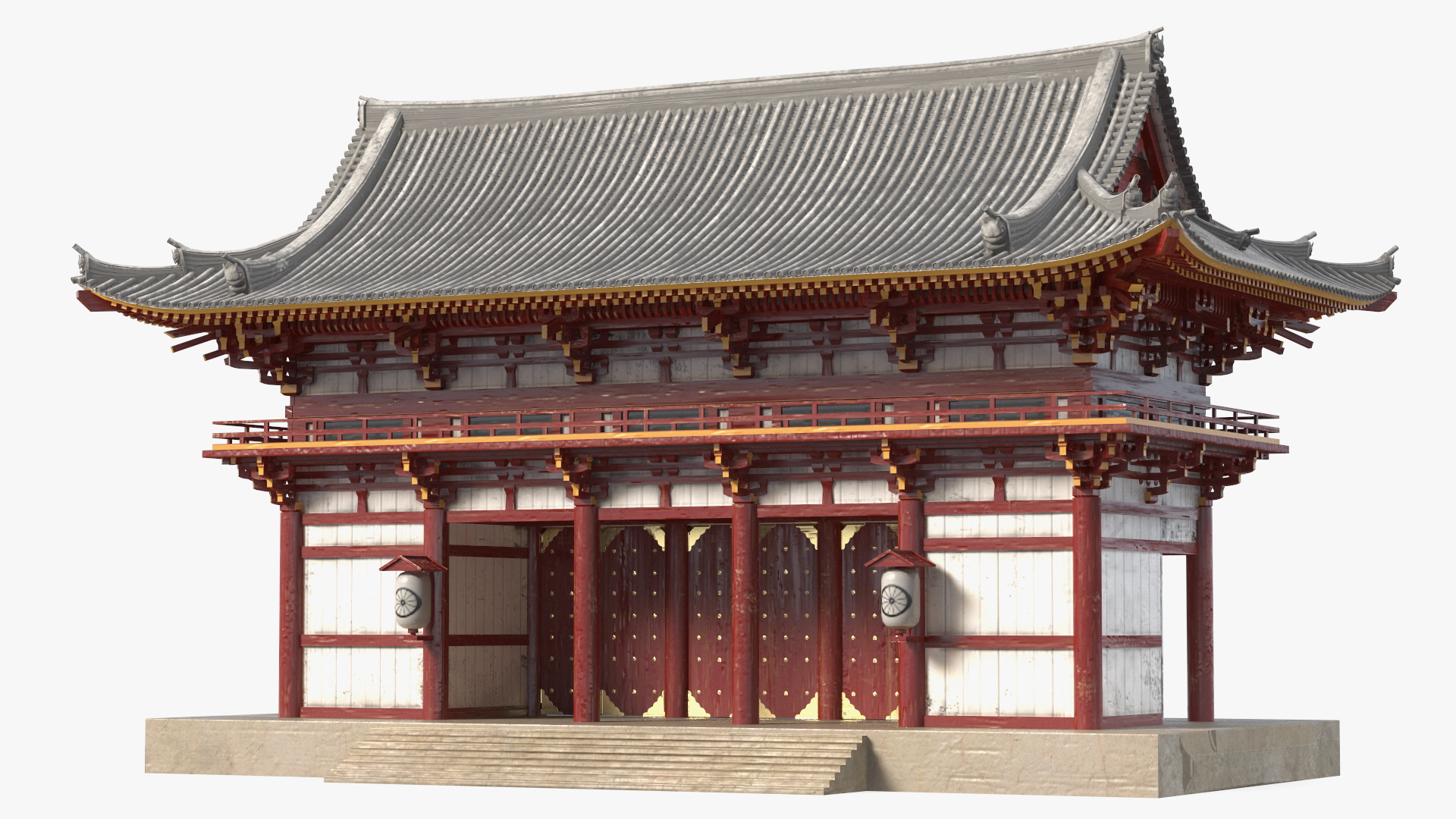 3D model Buddhist Temple Gate
