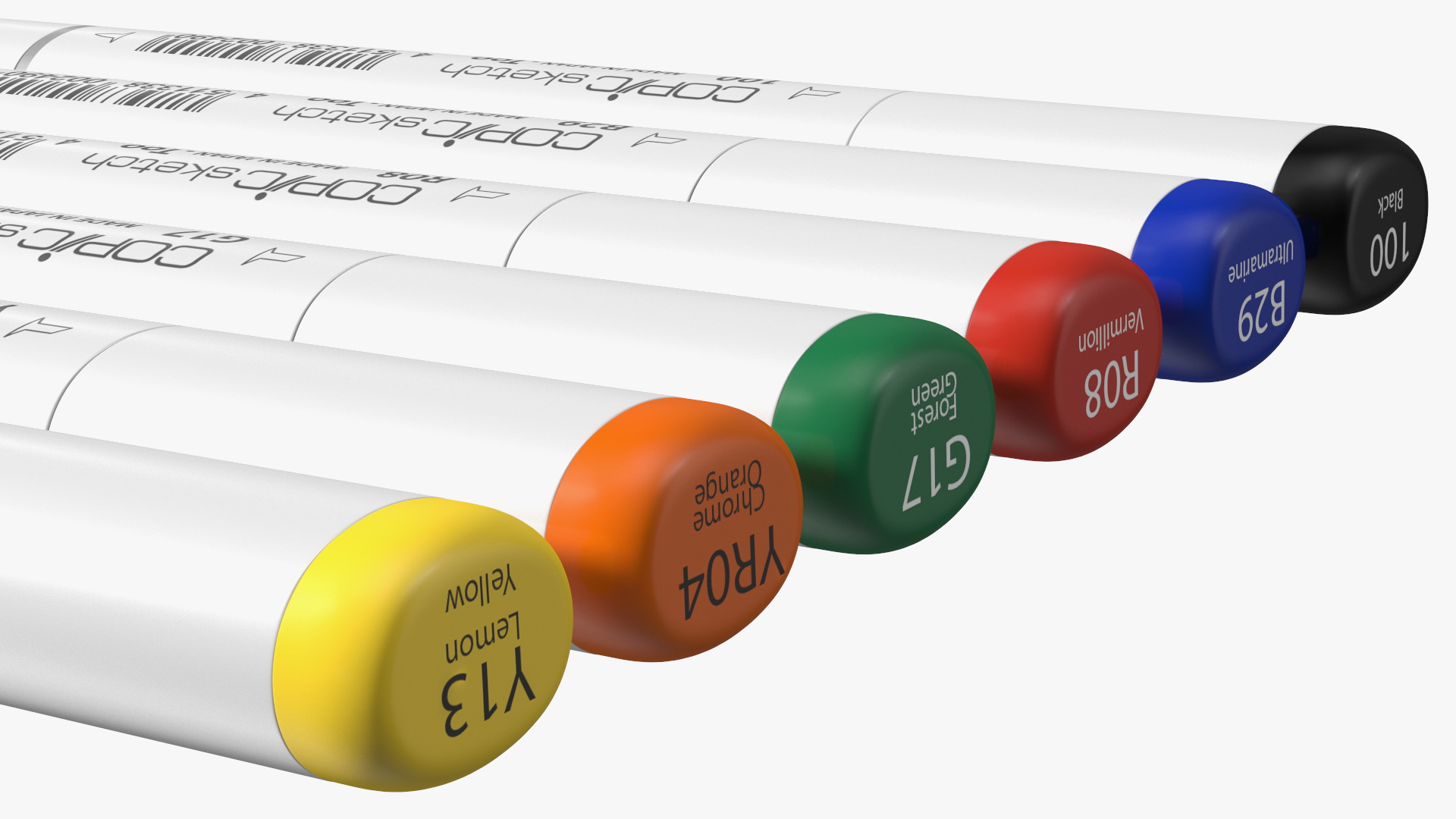 Sketch Marker 6 Colors 3D