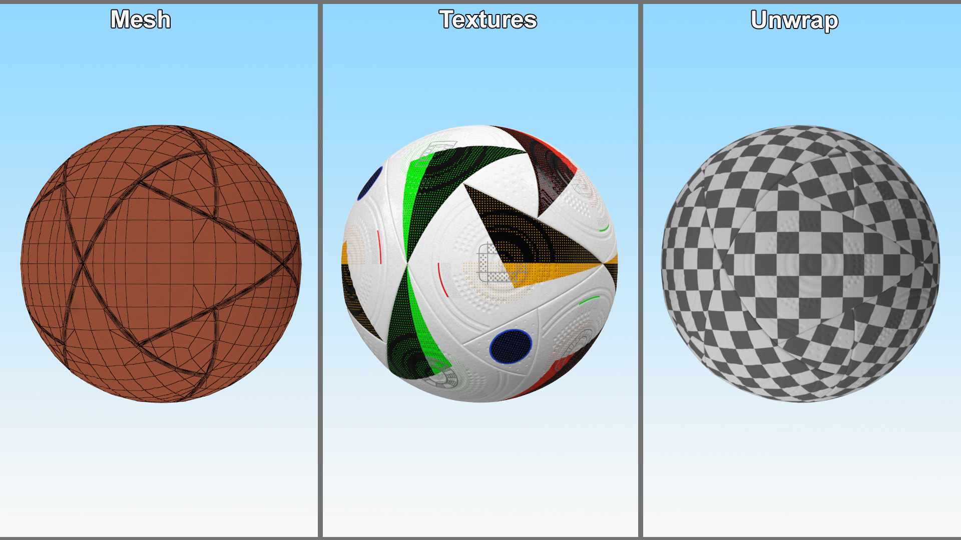 3D Modern Soccer Ball model