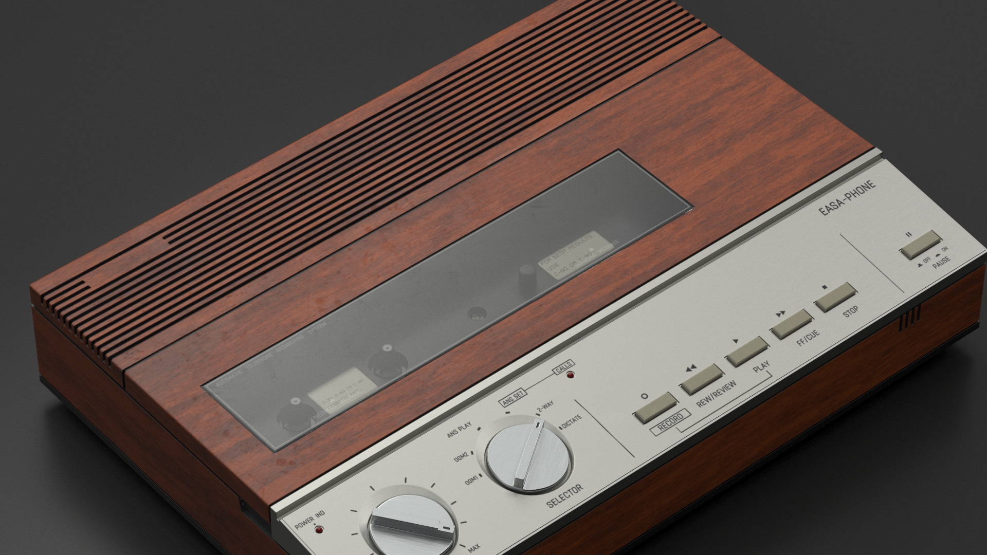 Retro Easa Phone Answering Machine with Audio Tape Recorder 3D model