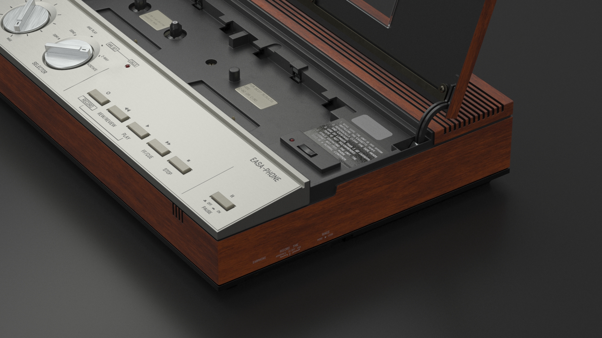 Retro Easa Phone Answering Machine with Audio Tape Recorder 3D model