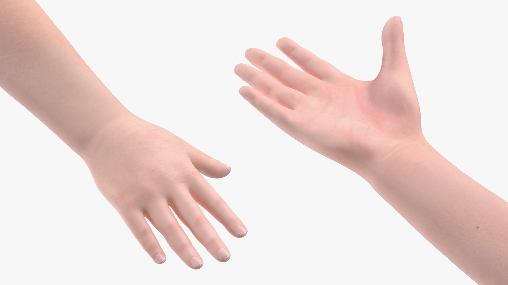 3D Child Girl Home Style T-pose model