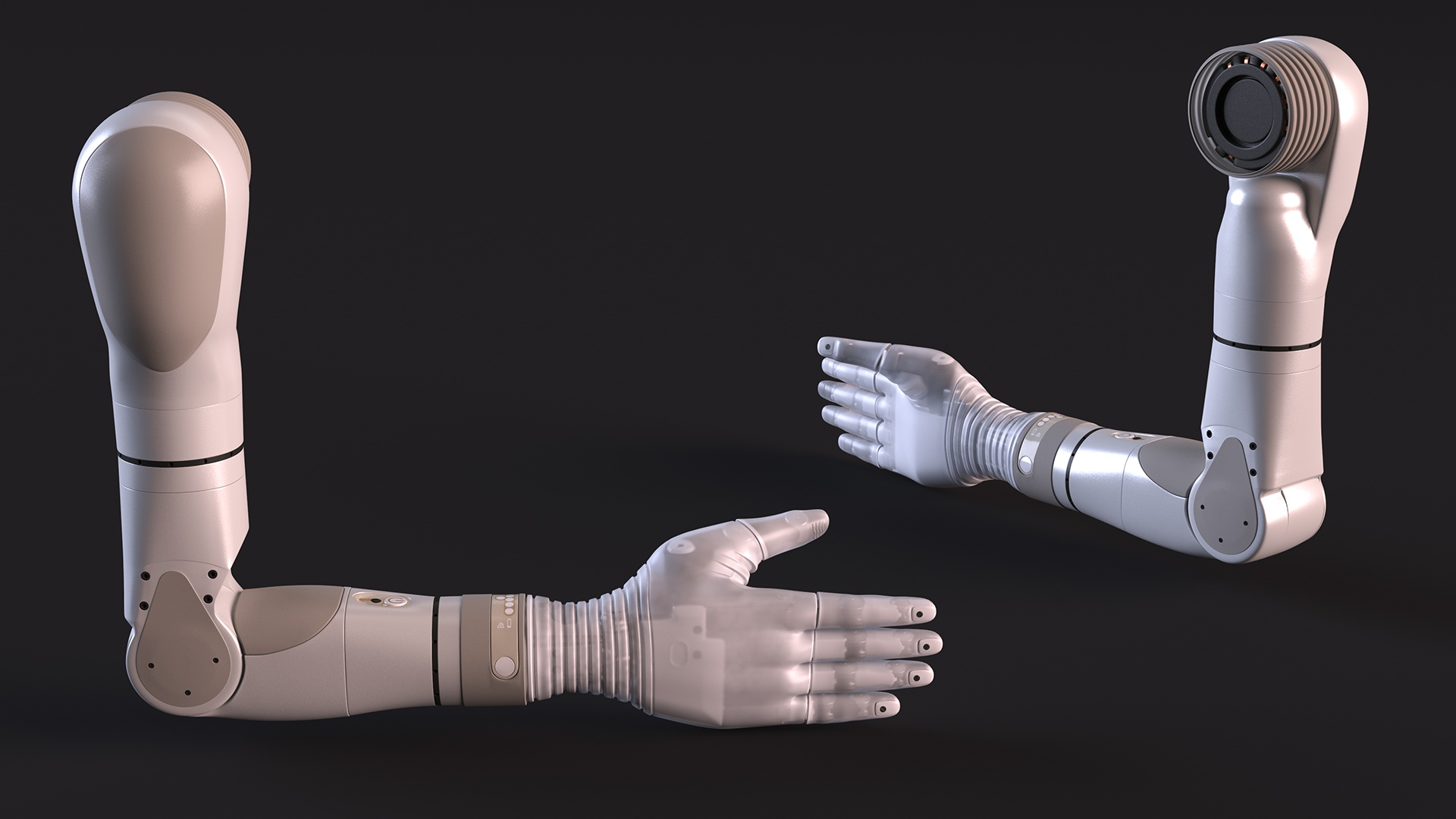 3D Bionic Arm Deka Rigged for Maya