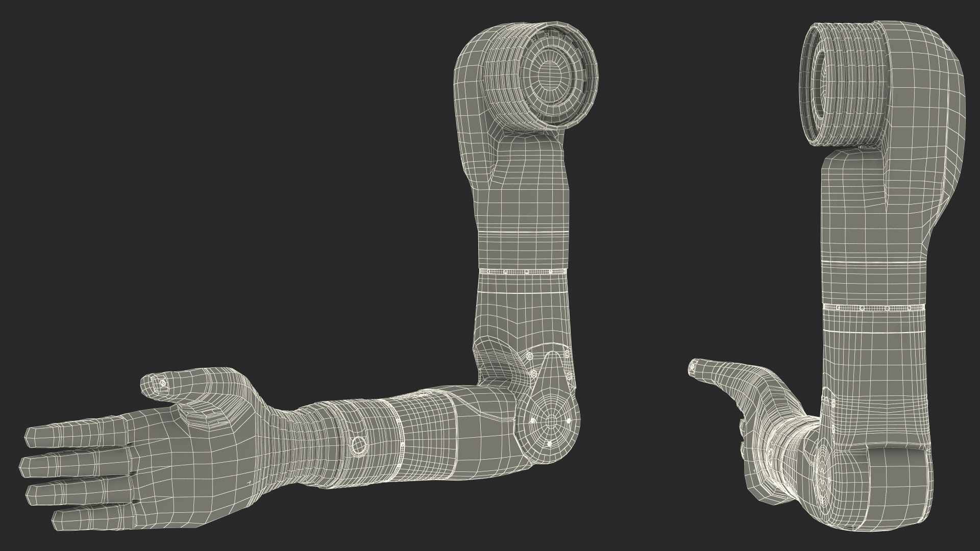3D Bionic Arm Deka Rigged for Maya