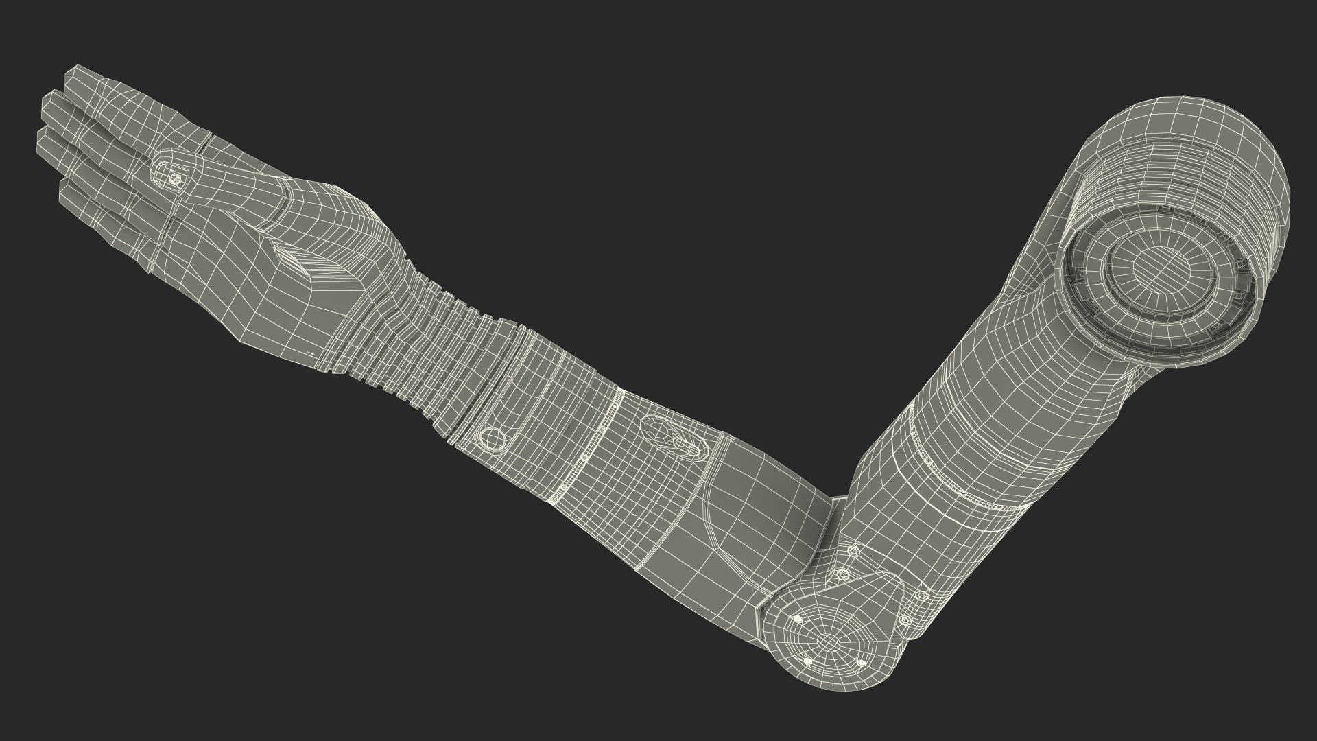 3D Bionic Arm Deka Rigged for Maya
