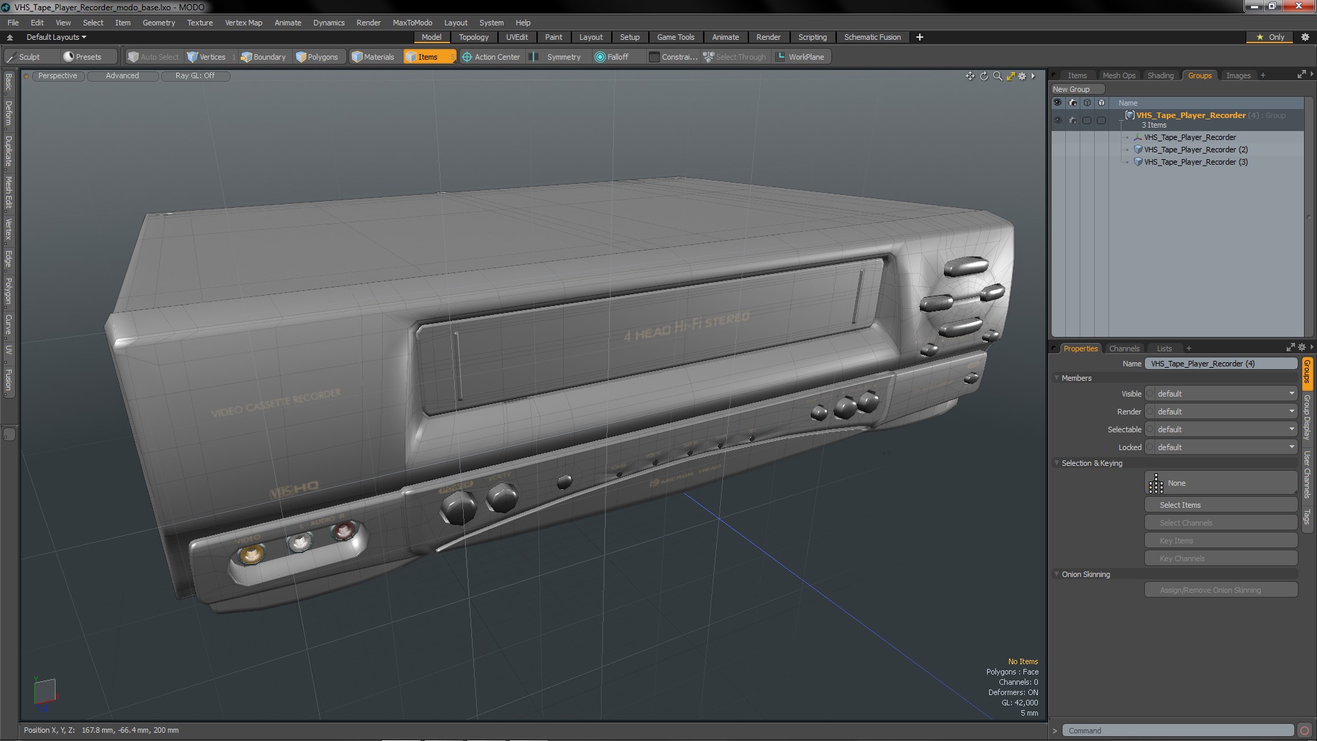 VHS Tape Player Recorder 3D model