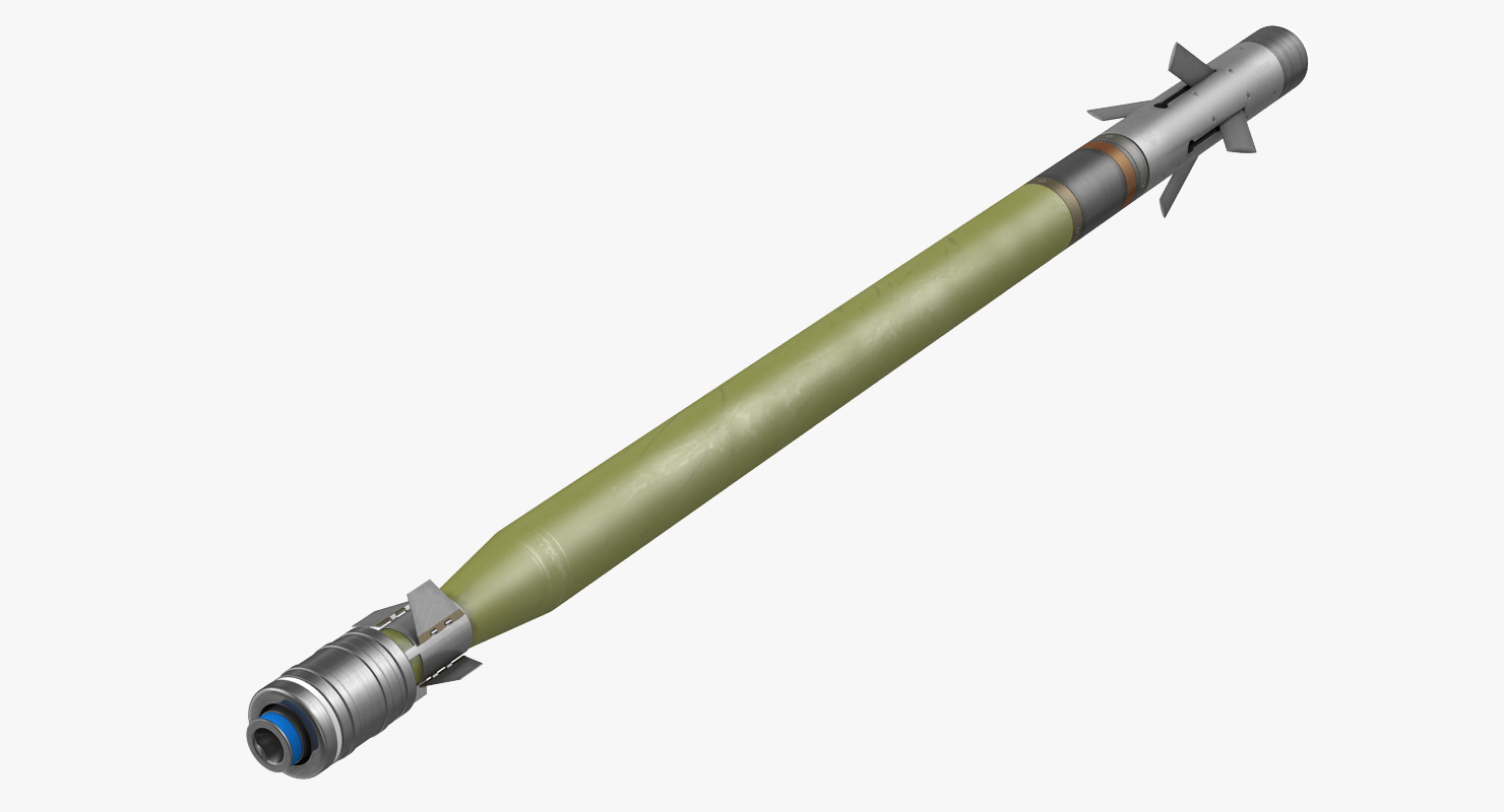 FIM 92 Stinger Missile Rigged 3D model