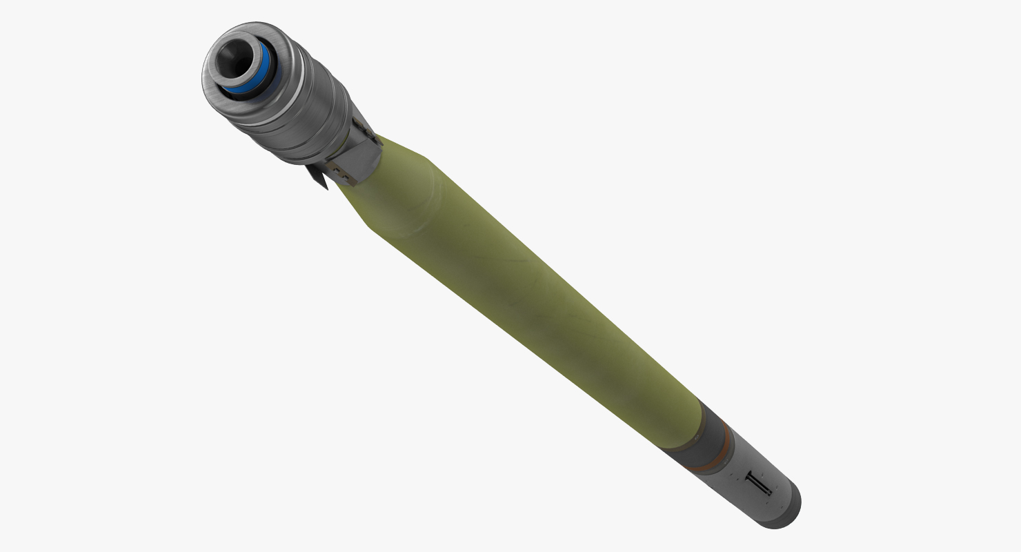 FIM 92 Stinger Missile Rigged 3D model