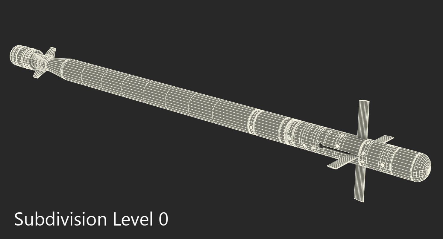 FIM 92 Stinger Missile Rigged 3D model