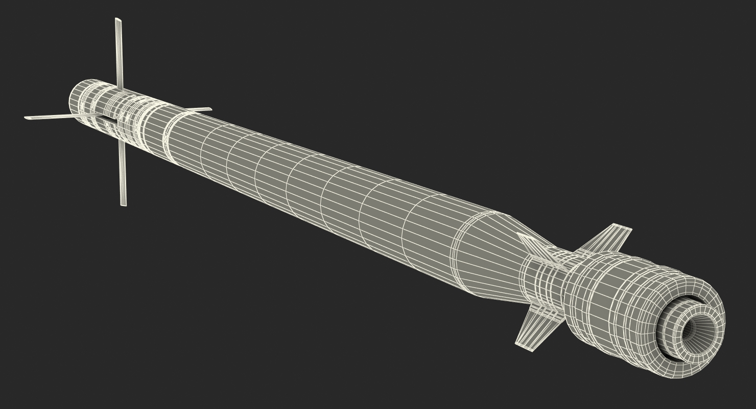 FIM 92 Stinger Missile Rigged 3D model