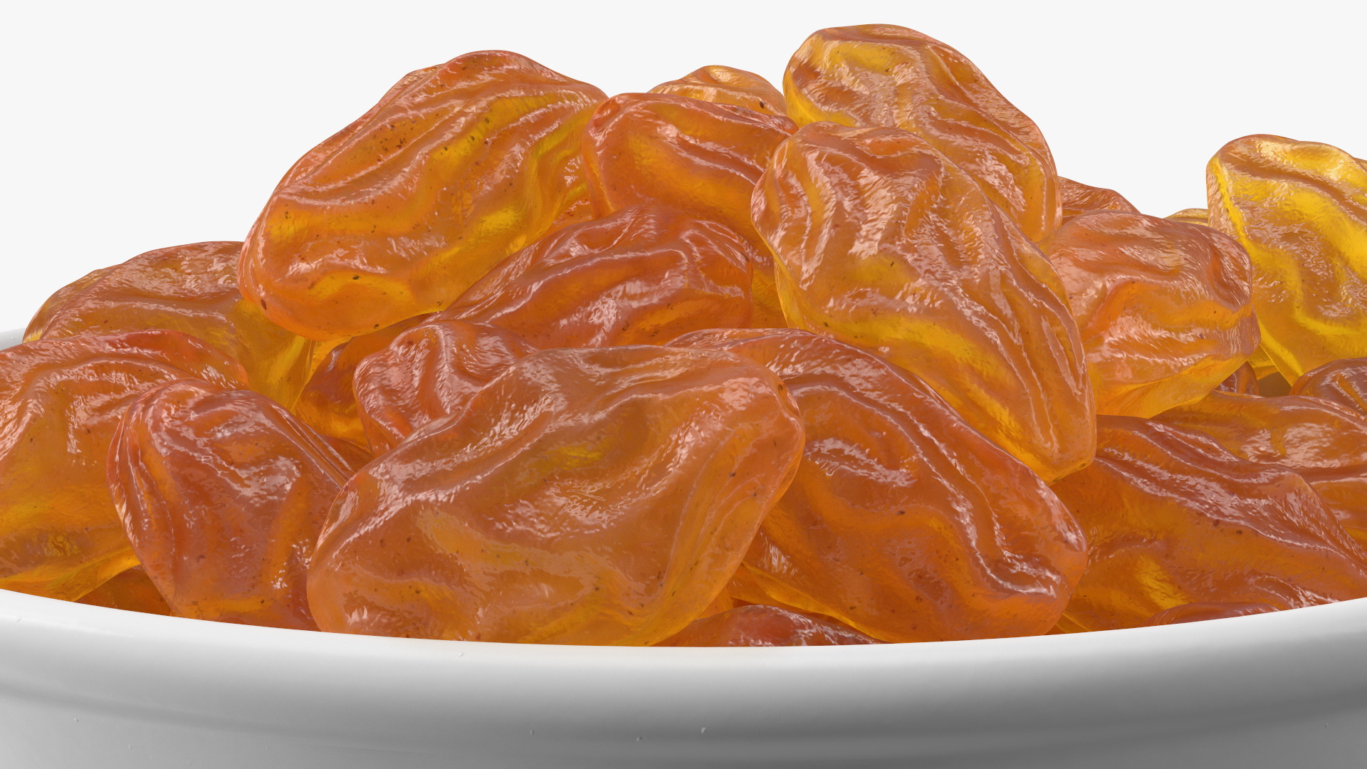 Golden Raisins in a Bowl 3D model