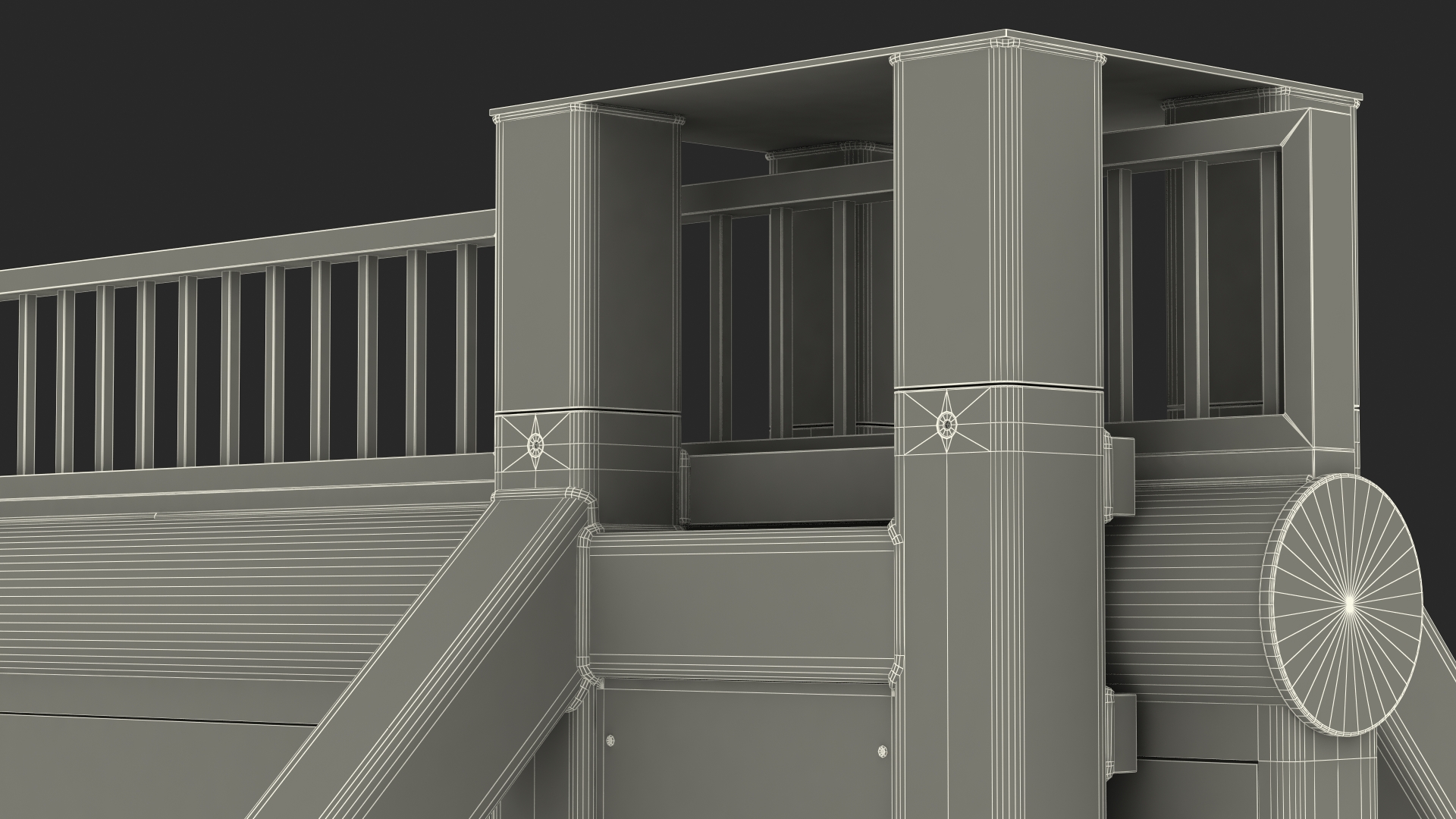 3D High Security Sliding Armoured Vehicle Gate model