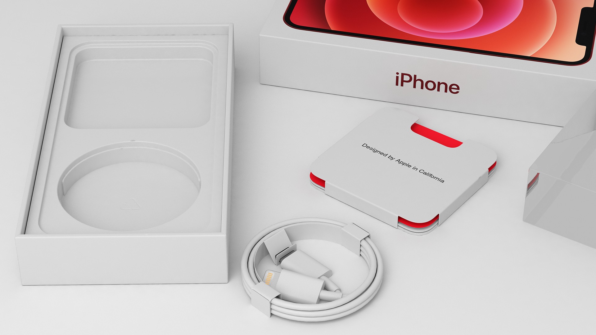 3D model iPhone 12 Box Product RED