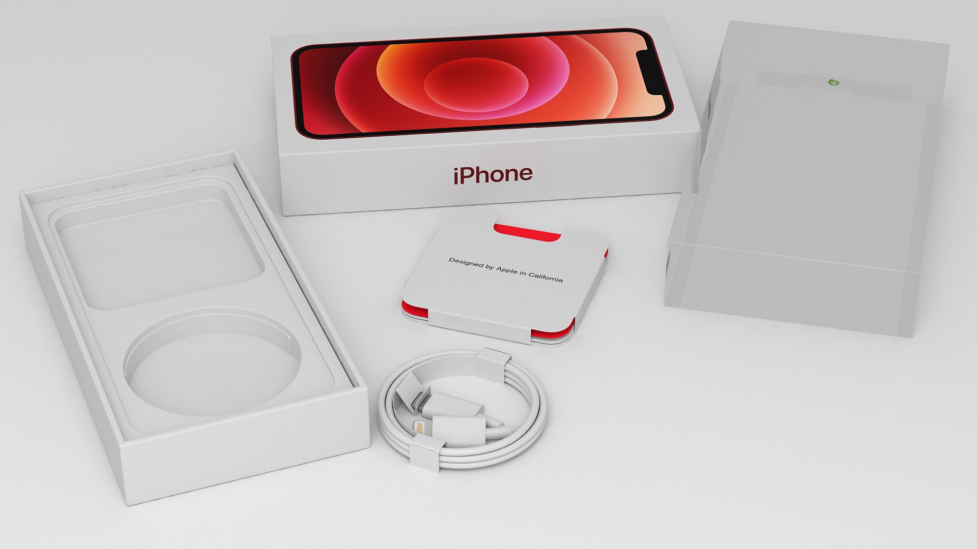 3D model iPhone 12 Box Product RED