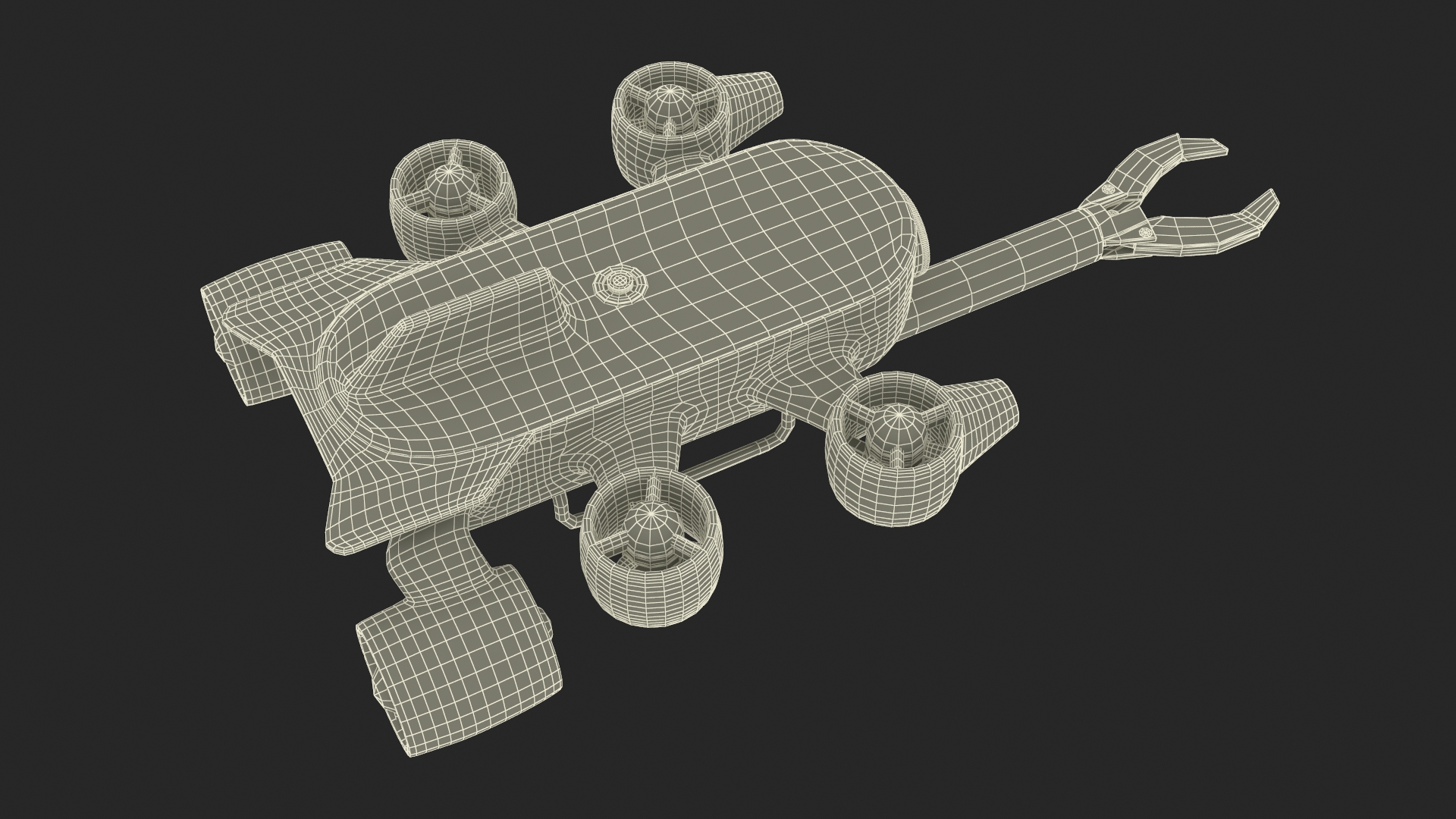 3D Zhu Hai Yun Ship with Underwater Drones on Board model