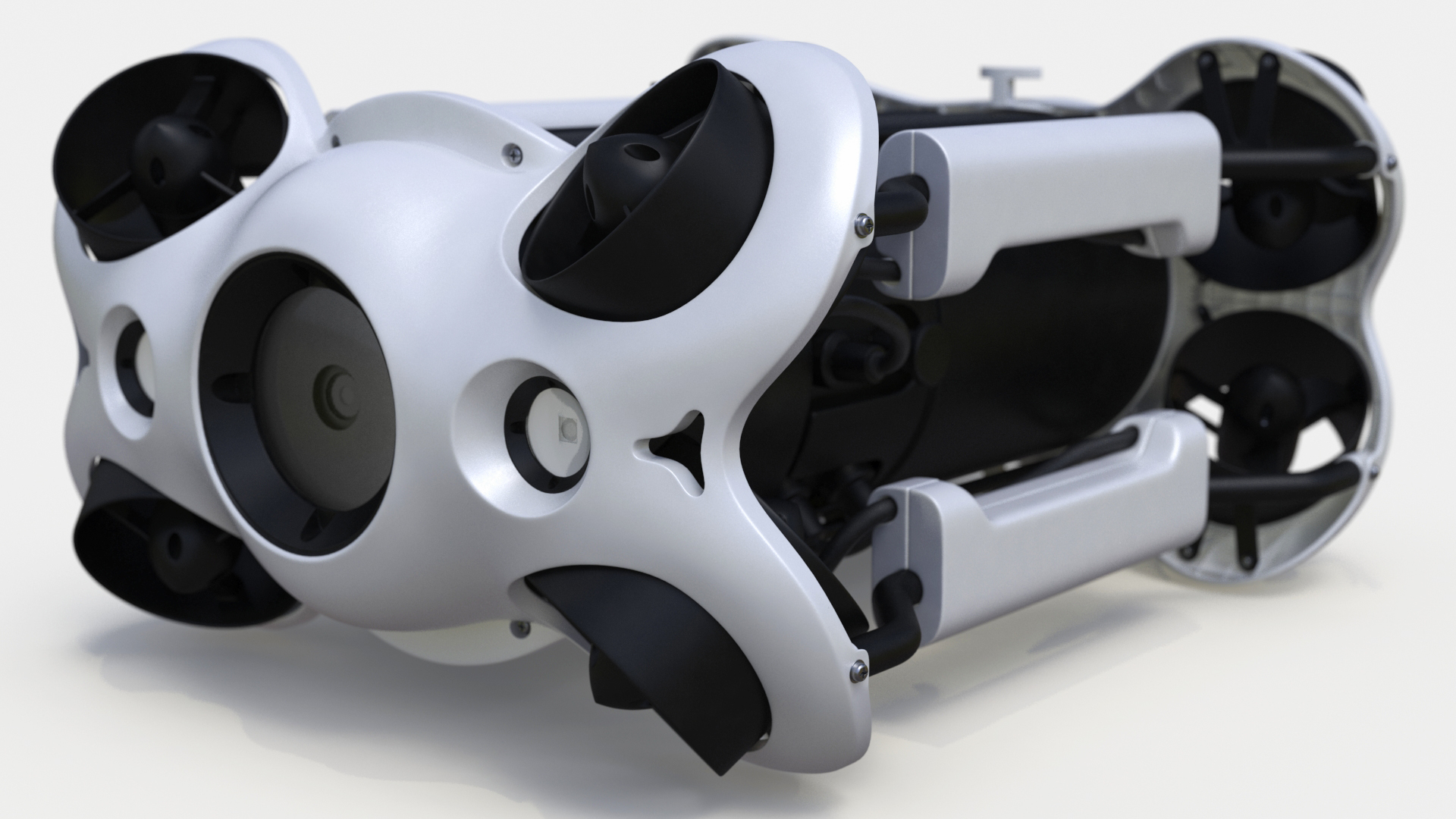 3D Zhu Hai Yun Ship with Underwater Drones on Board model