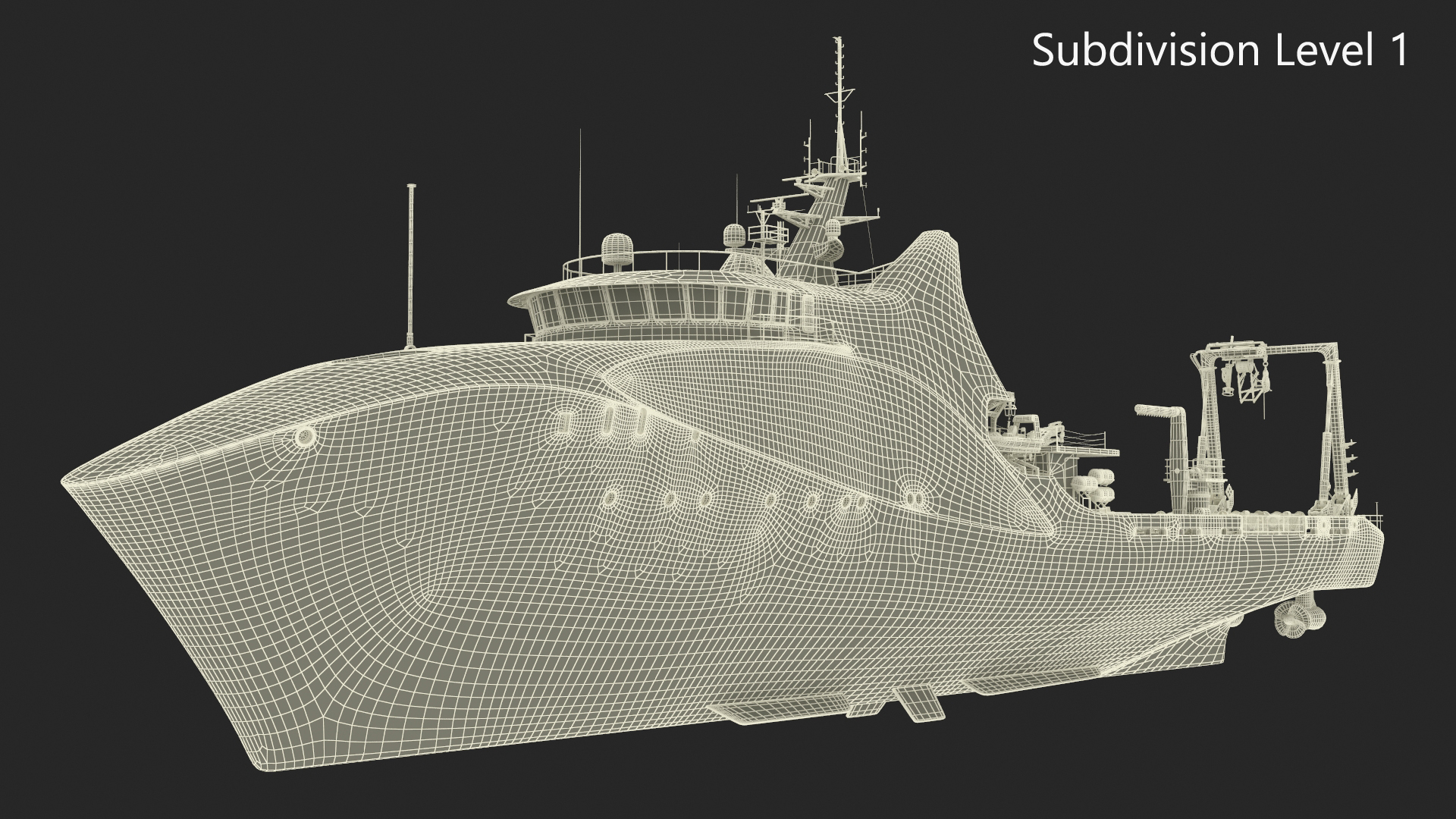3D Zhu Hai Yun Ship with Underwater Drones on Board model