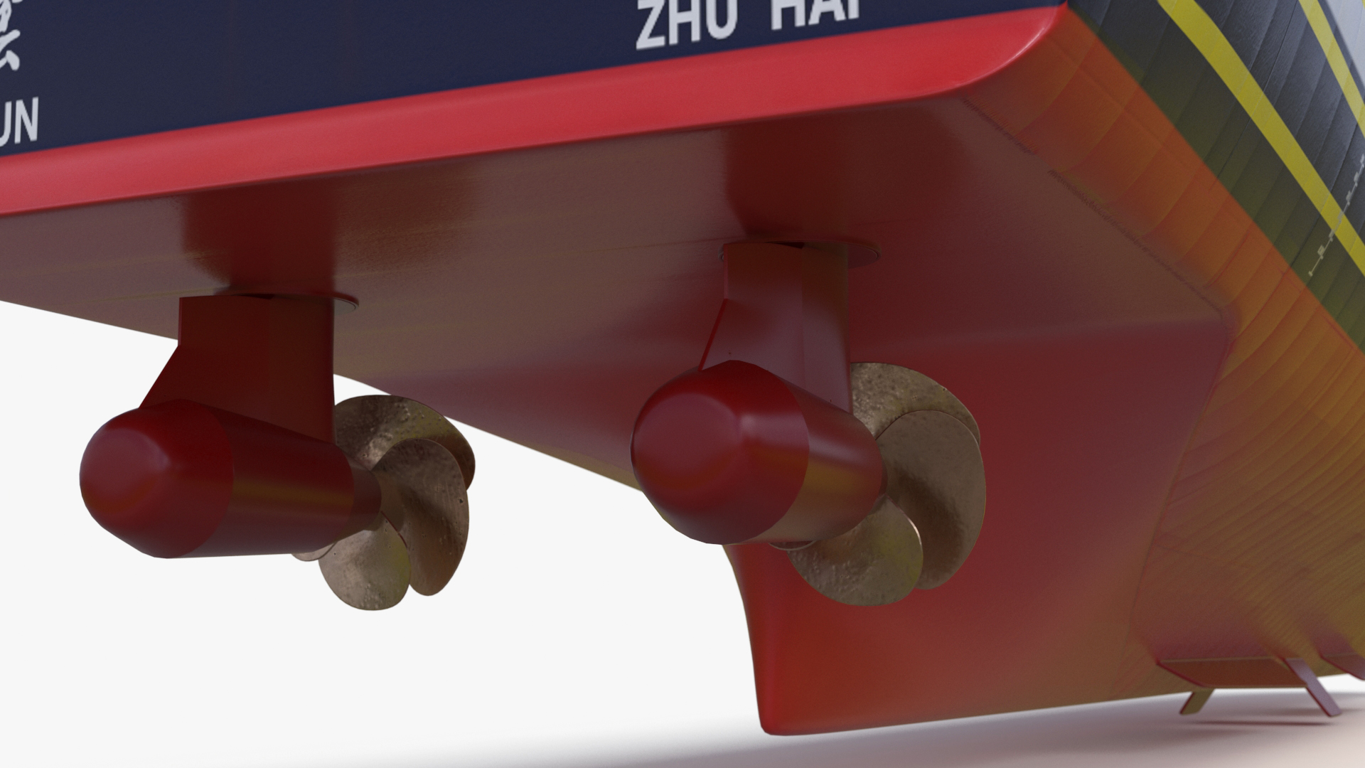 3D Zhu Hai Yun Ship with Underwater Drones on Board model