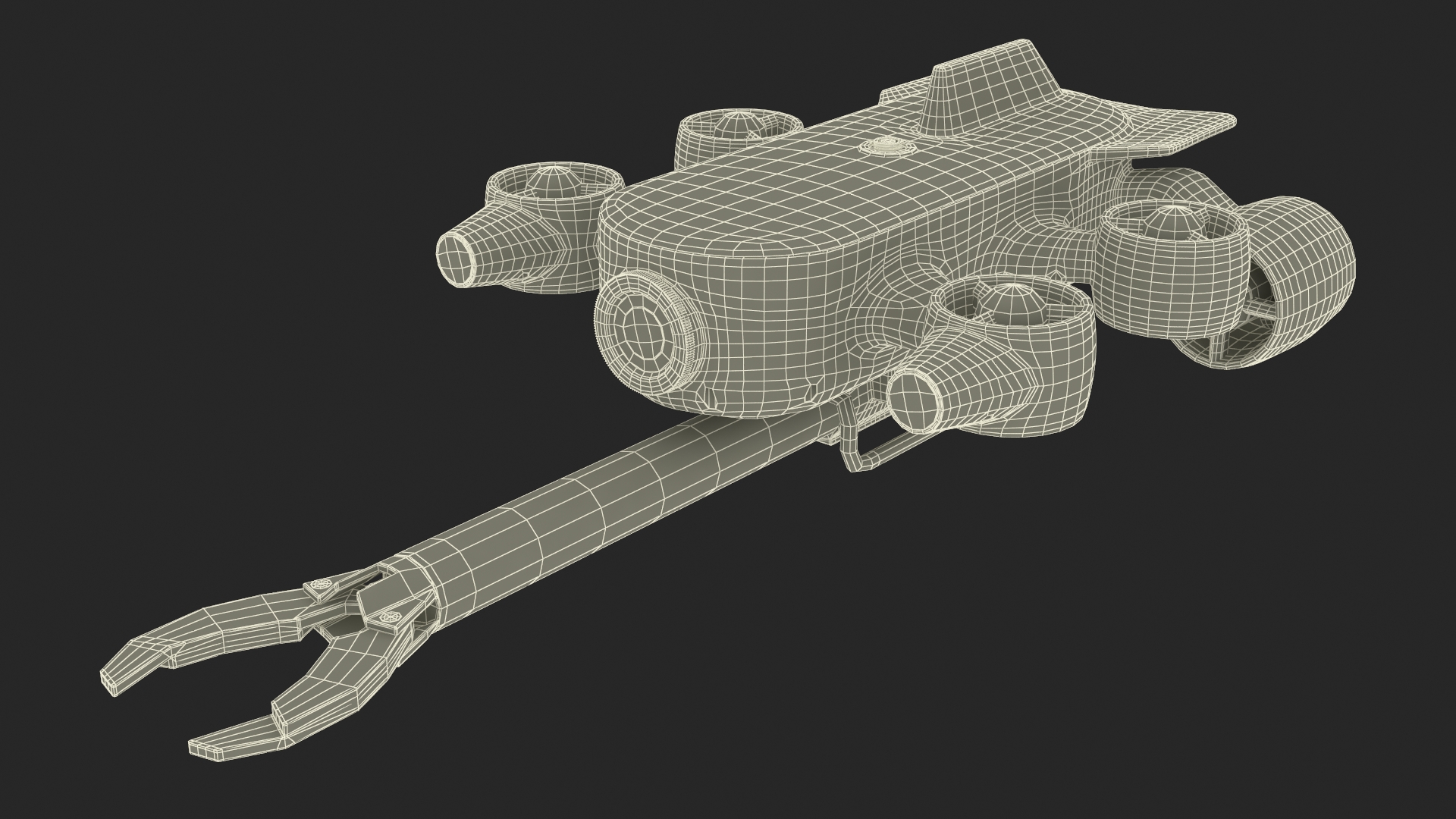 3D Zhu Hai Yun Ship with Underwater Drones on Board model