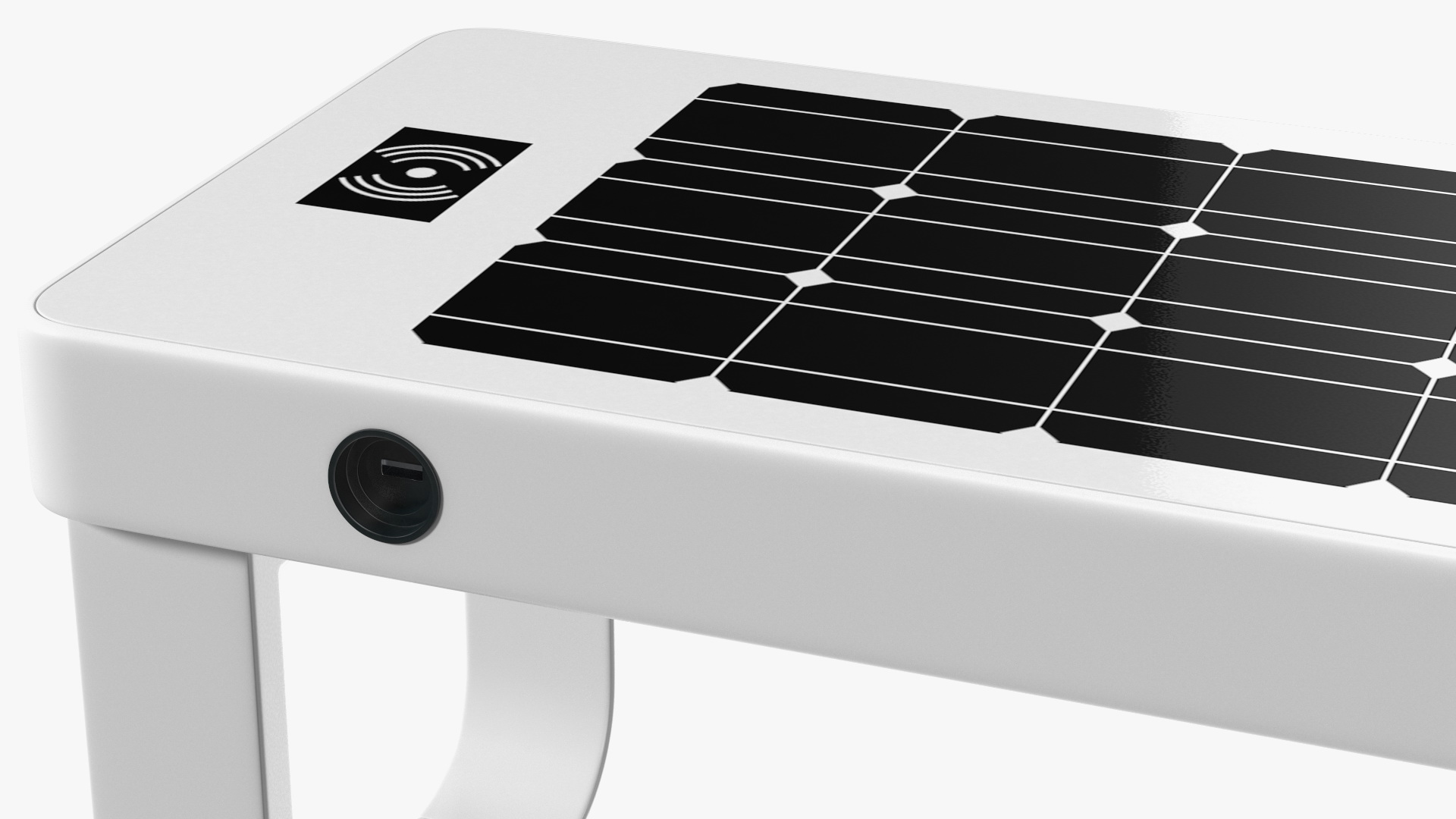 Solar Powered Outdoor Bench 3D