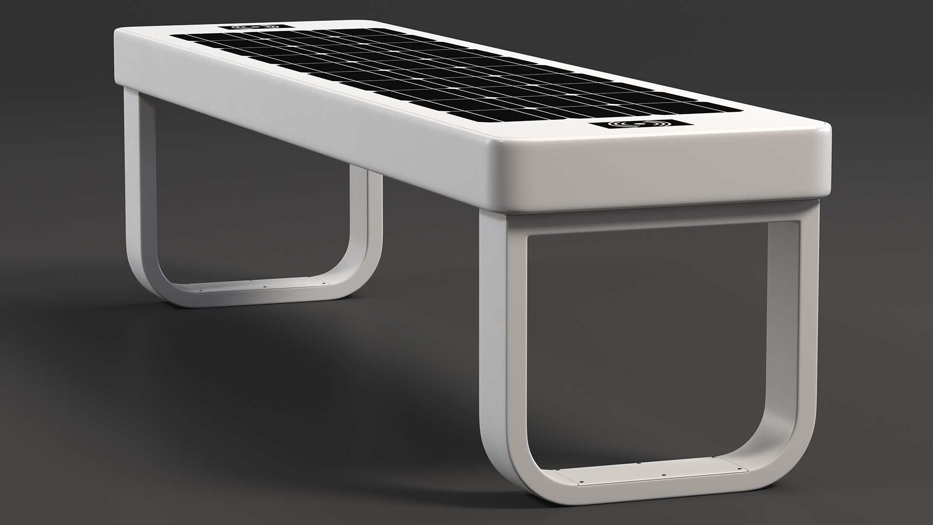 Solar Powered Outdoor Bench 3D