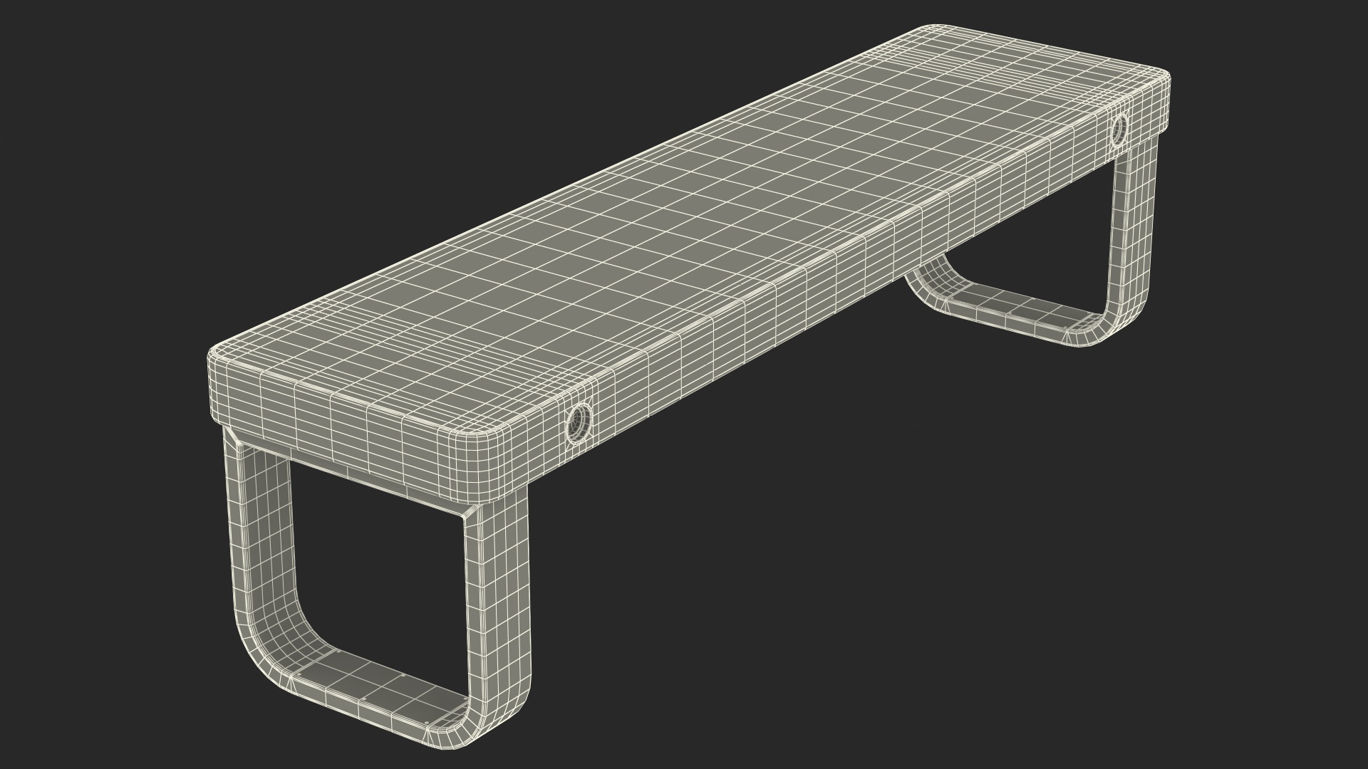Solar Powered Outdoor Bench 3D
