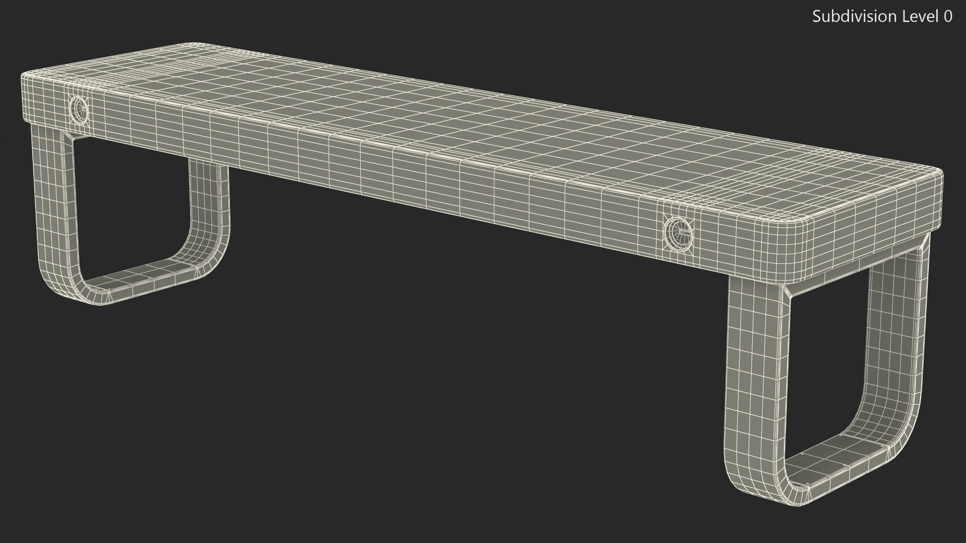 Solar Powered Outdoor Bench 3D