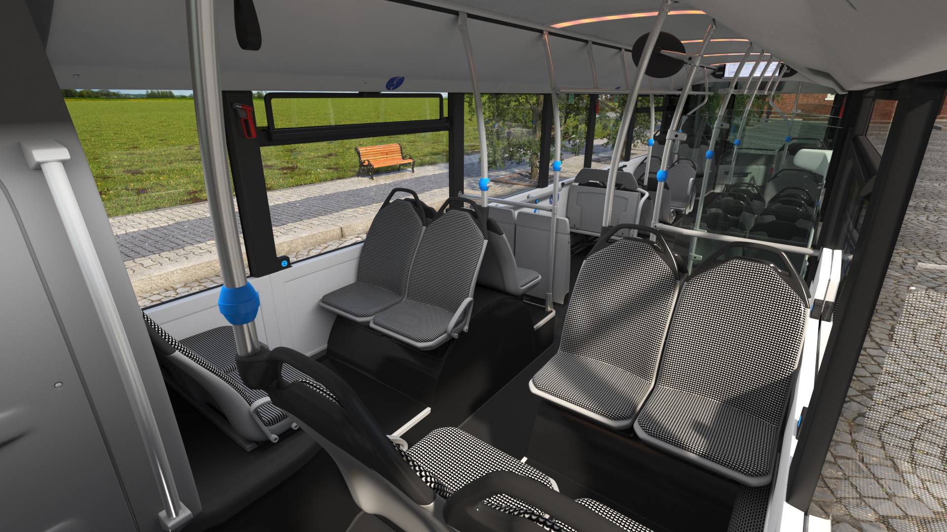3D Mercedes-Benz eCitaro Two Doors Rigged model