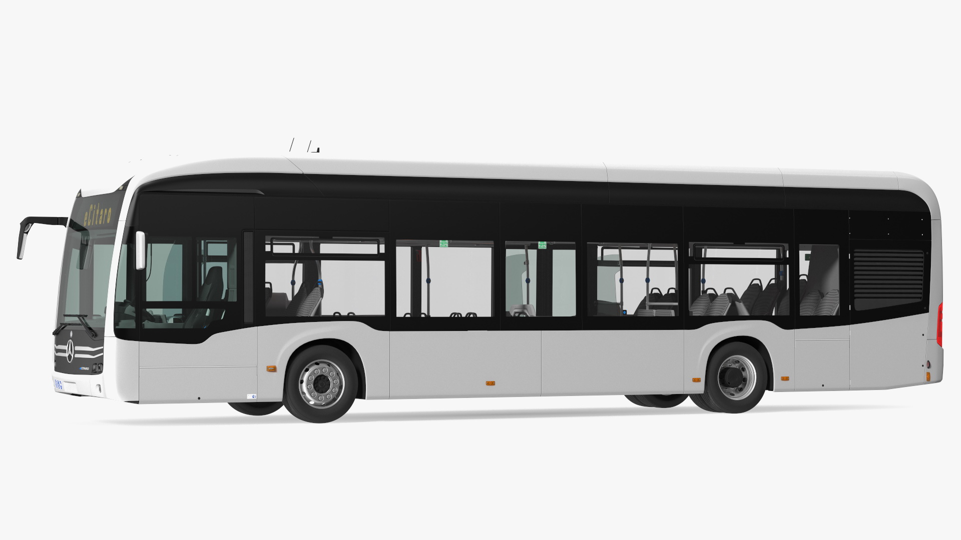 3D Mercedes-Benz eCitaro Two Doors Rigged model