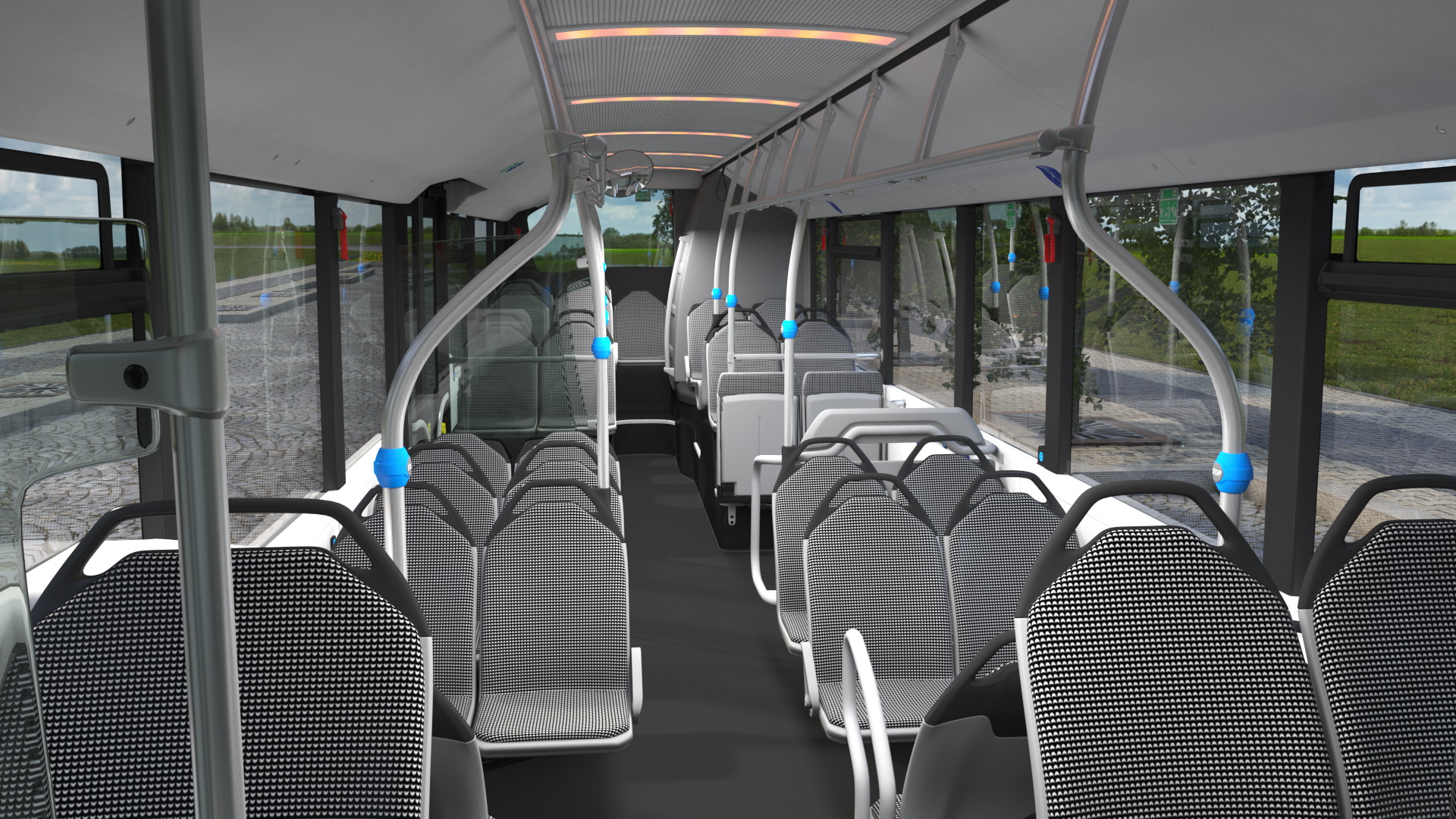 3D Mercedes-Benz eCitaro Two Doors Rigged model